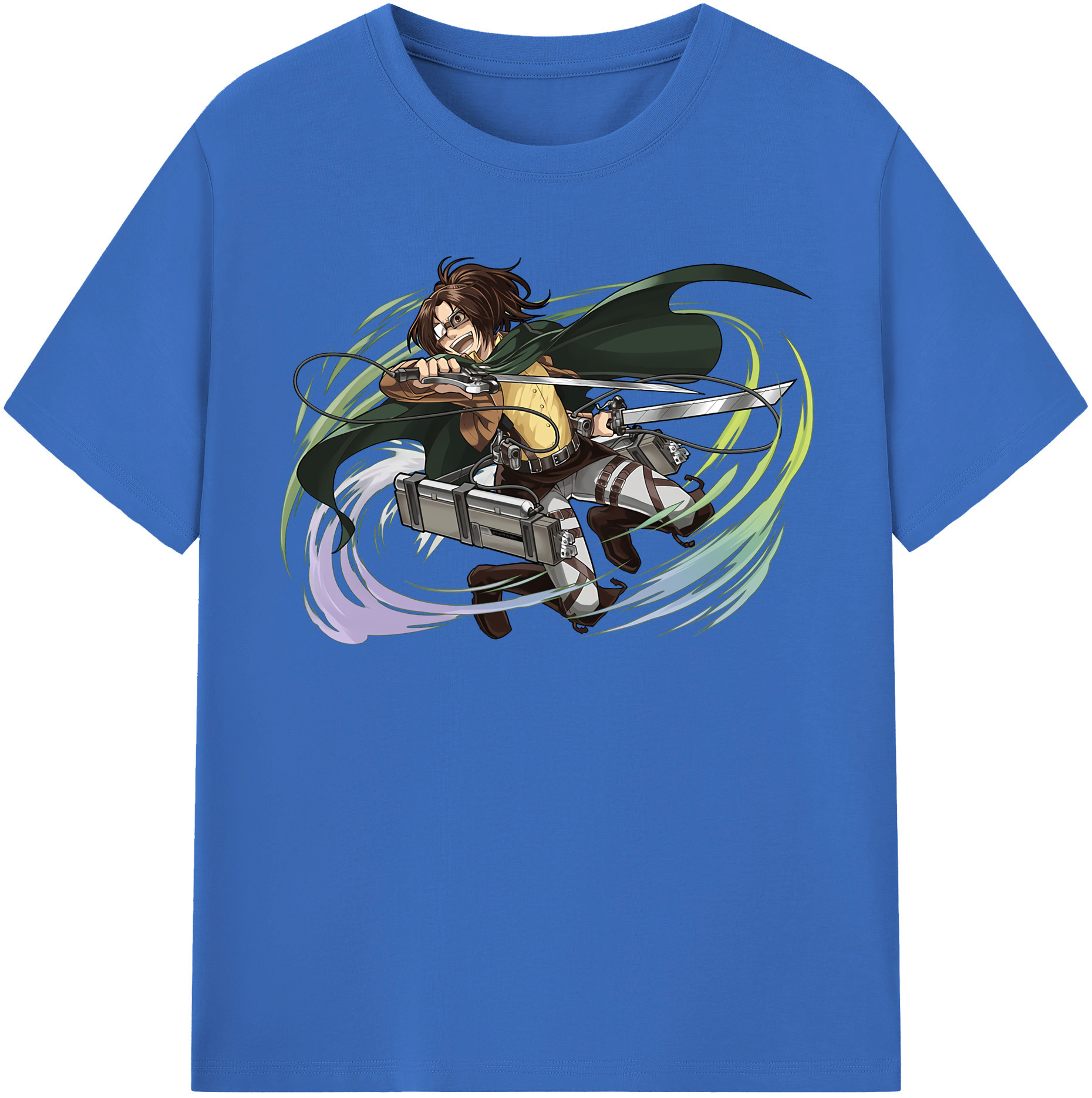 （画像用） 進撃の巨人 ハンジ·ゾエ Attack on Titan Hanji Zoe 綿100％半袖Tシャツ（フロントプリント）