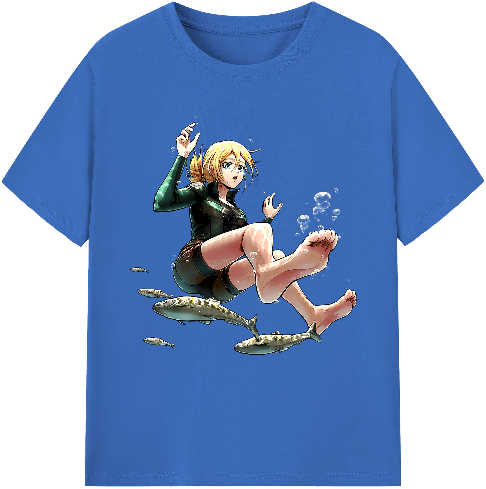（画像用） 進撃の巨人 クリスタ·レンズ Attack on Titan Christa Lenz 綿100％半袖Tシャツ（フロントプリント）