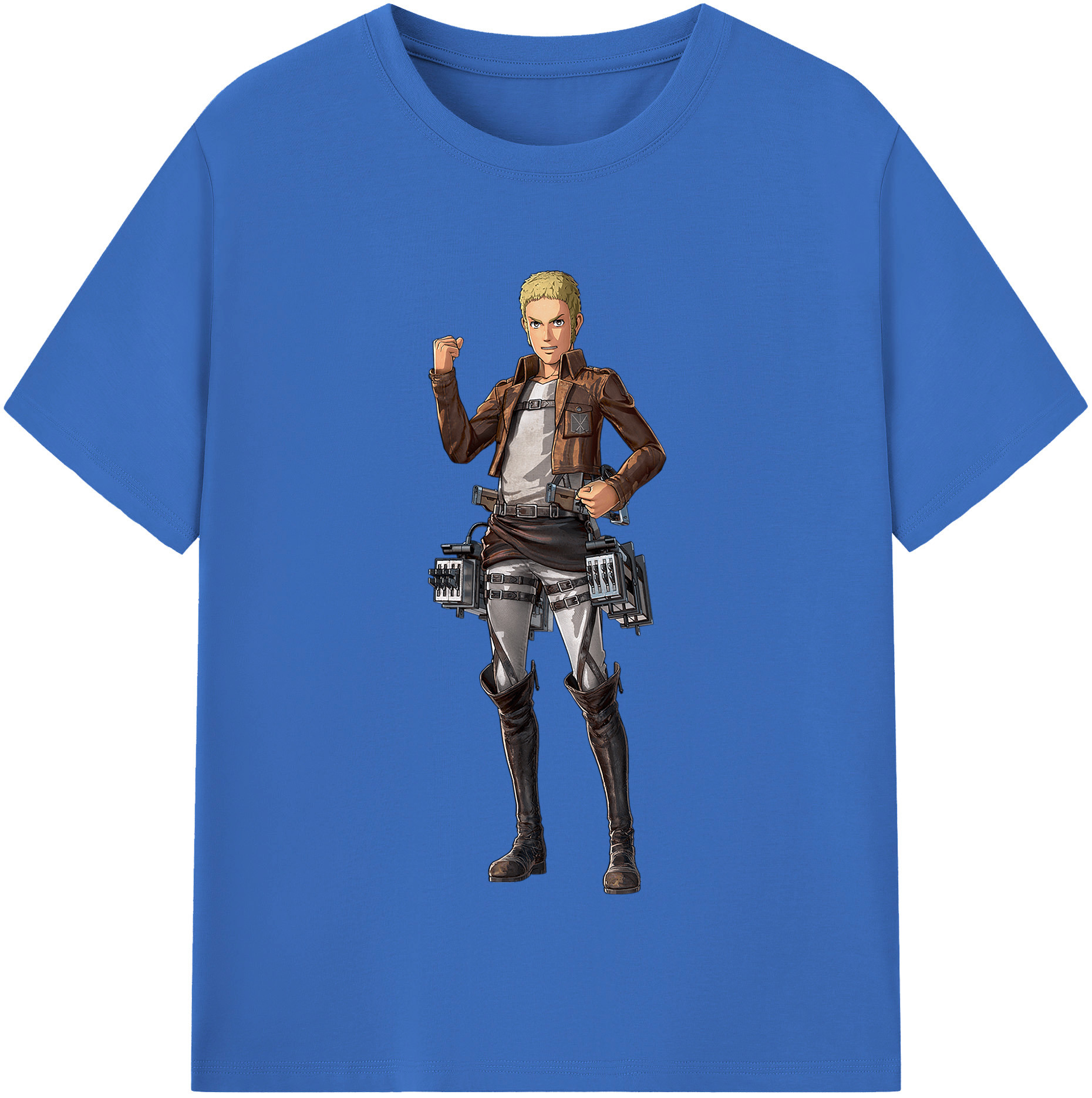 （画像用） 進撃の巨人 ライナー・ブラウン Attack on Titan Reiner Braun 綿100％半袖Tシャツ（フロントプリント）