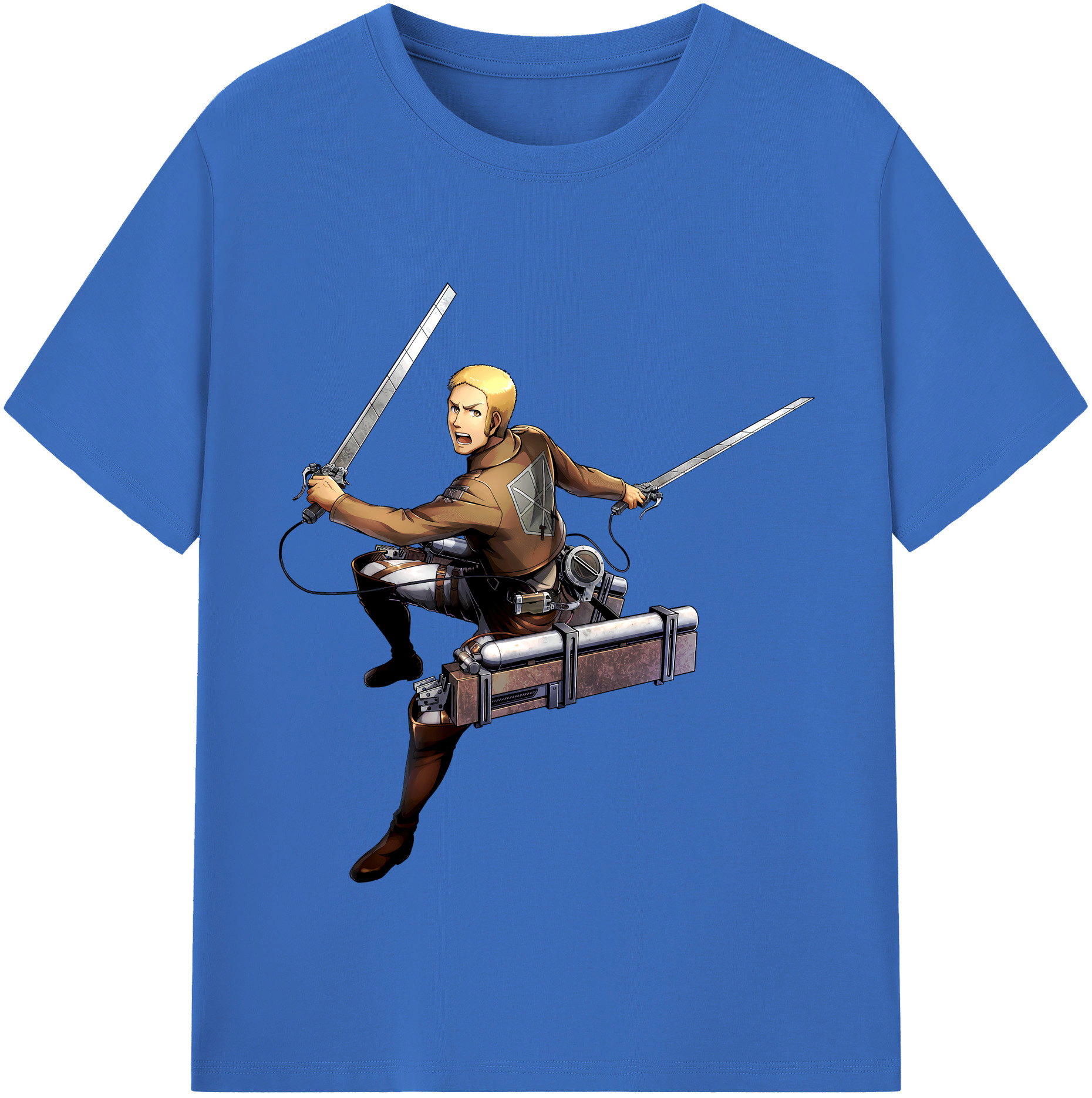 （画像用） 進撃の巨人 ライナー・ブラウン Attack on Titan Reiner Braun 綿100％半袖Tシャツ（フロントプリント）