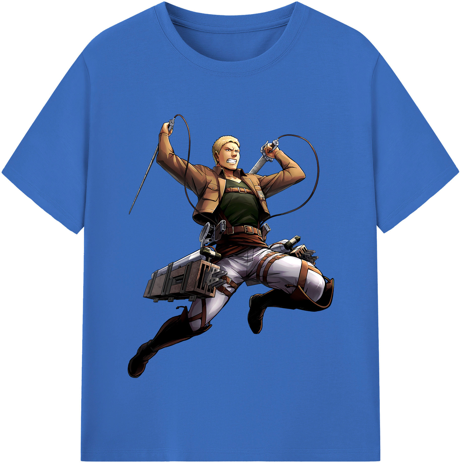 （画像用） 進撃の巨人 ライナー・ブラウン Attack on Titan Reiner Braun 綿100％半袖Tシャツ（フロントプリント）