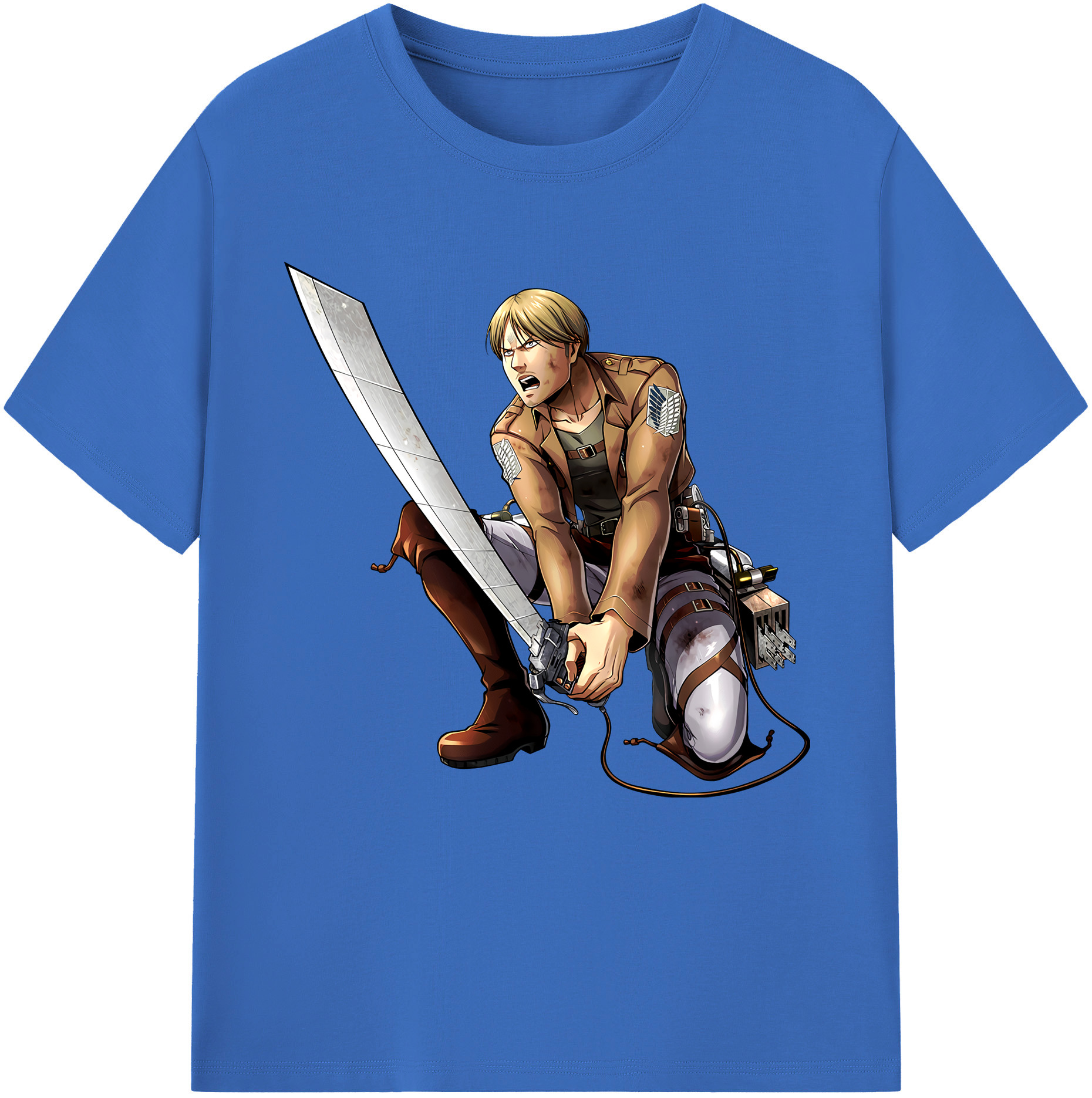 （画像用） 進撃の巨人 ミケ·ザカリアス Attack on Titan Mike Zakarius 綿100％半袖Tシャツ（フロントプリント）