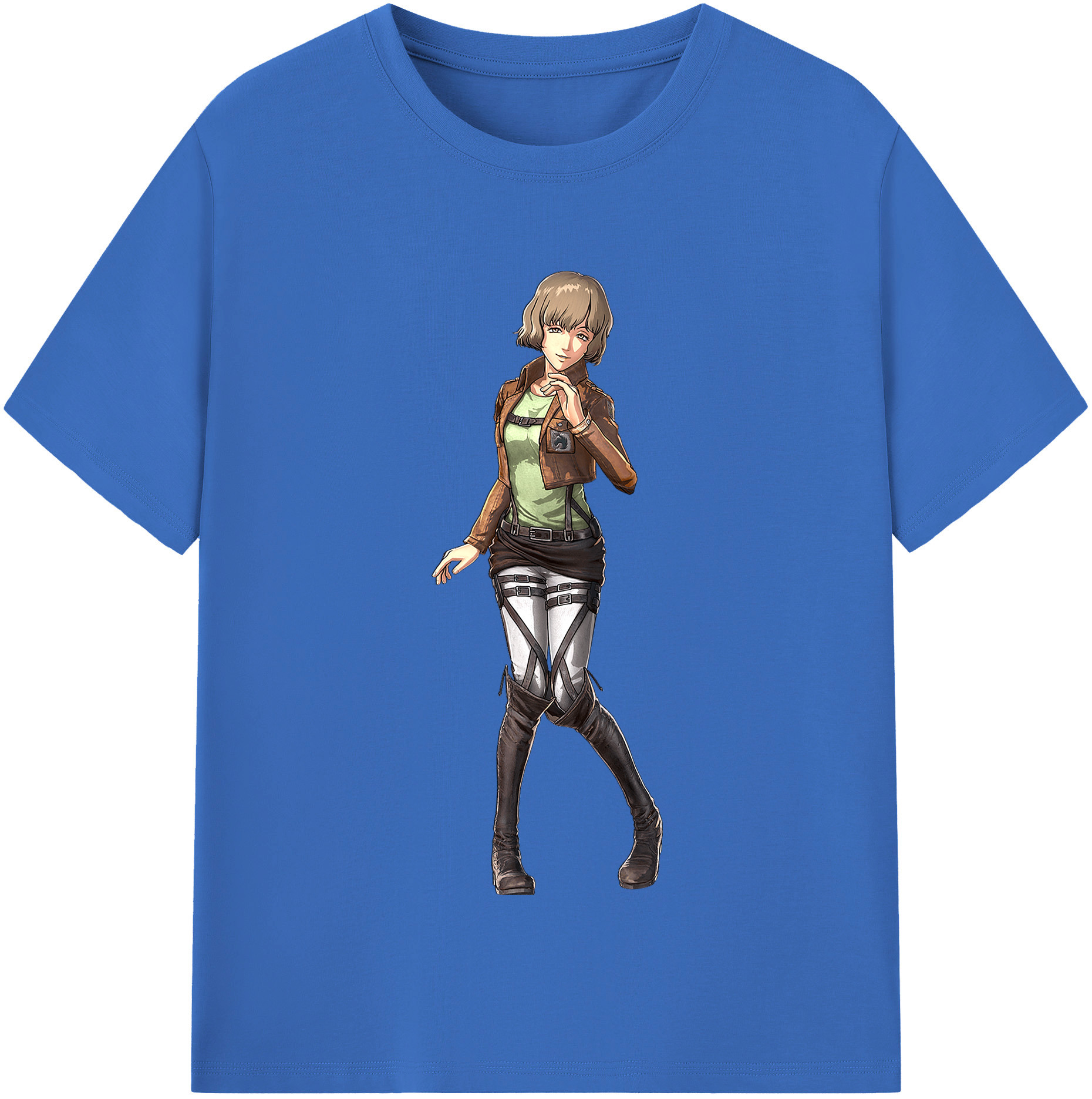 （画像用） 進撃の巨人 ヒツチ Attack on Titan Hitch 綿100％半袖Tシャツ（フロントプリント）