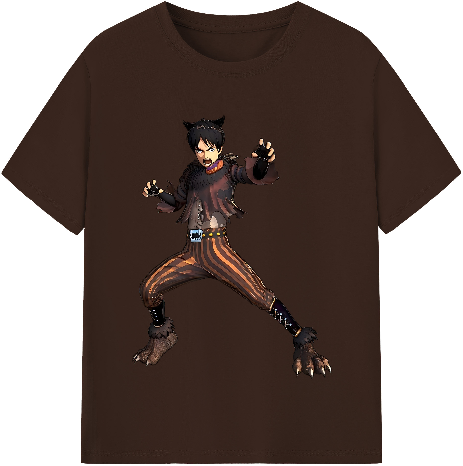 （画像用） 進撃の巨人 エレン･イェーガー Attack on Titan Eren Jäger 綿100％半袖Tシャツ（フロントプリント）