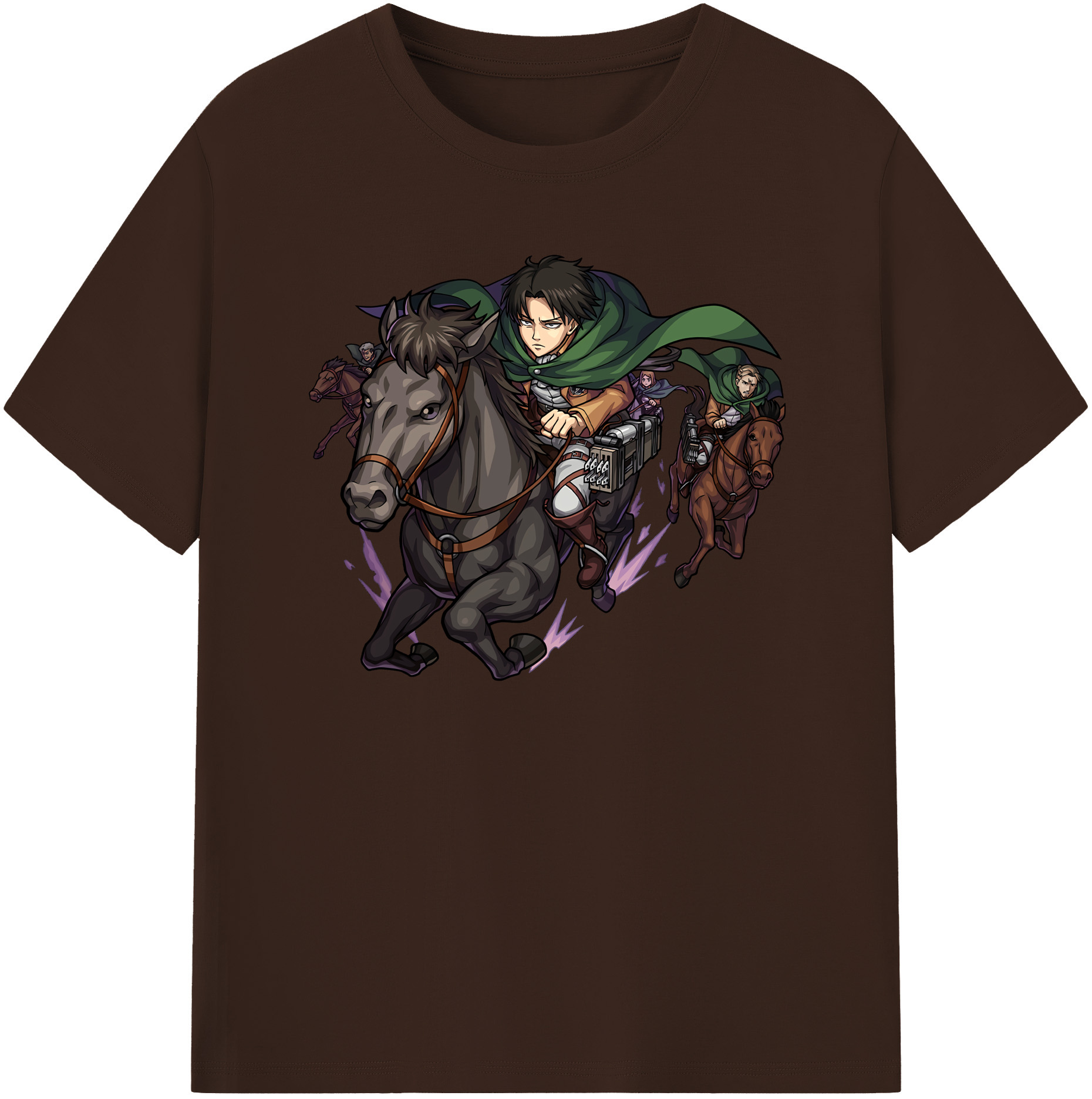 （画像用） 進撃の巨人 リヴァイ·アッカーマン Attack on Titan Levi Ackerman 綿100％半袖Tシャツ（フロントプリント）