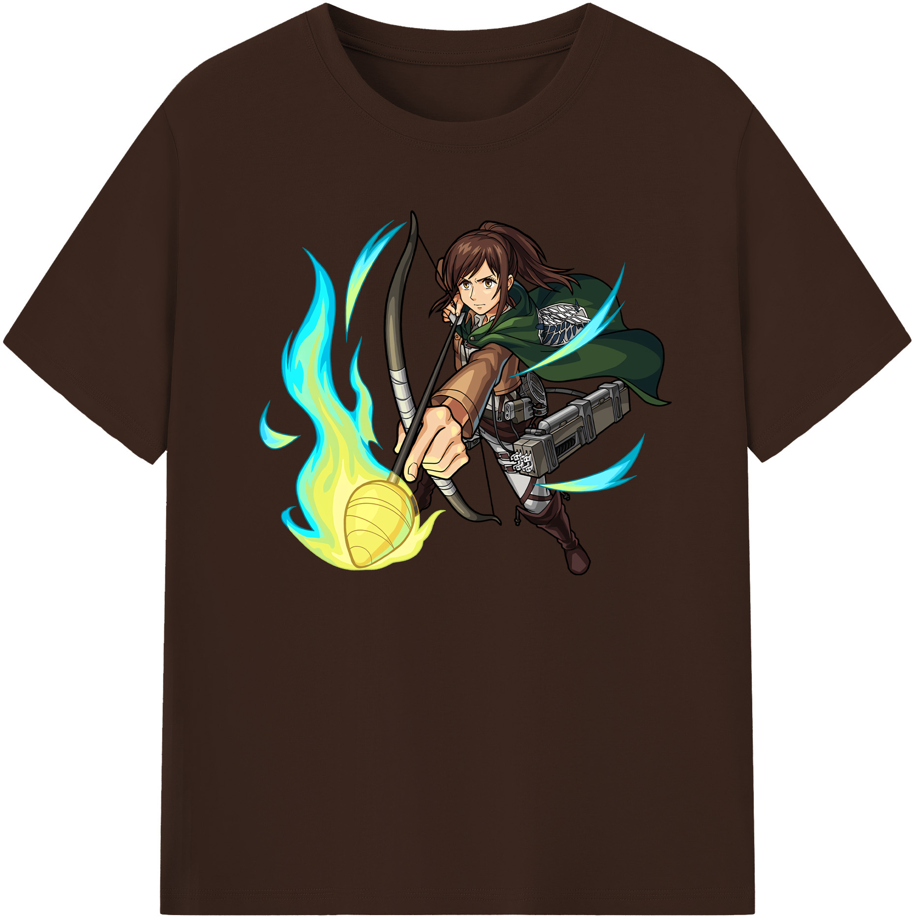 （画像用） 進撃の巨人 サシャ·ブラウス Attack on Titan Sasha Blaus 綿100％半袖Tシャツ（フロントプリント）