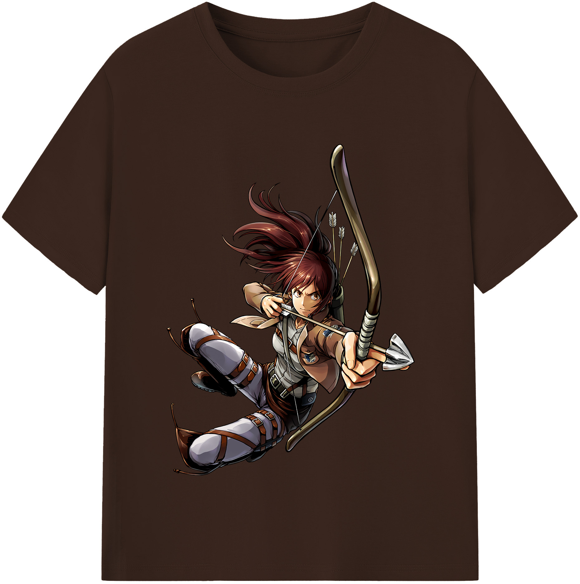 （画像用） 進撃の巨人 サシャ·ブラウス Attack on Titan Sasha Blaus 綿100％半袖Tシャツ（フロントプリント）