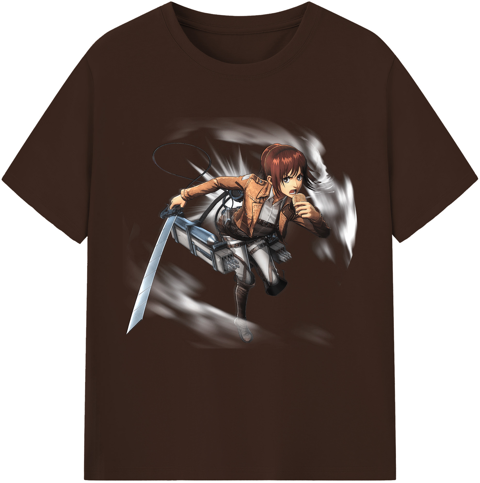 （画像用） 進撃の巨人 サシャ·ブラウス Attack on Titan Sasha Blaus 綿100％半袖Tシャツ（フロントプリント）