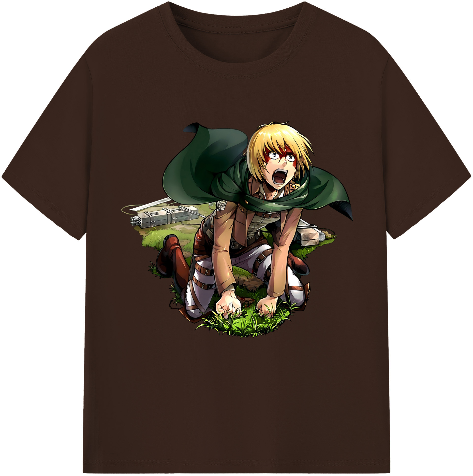 （画像用） 進撃の巨人 アルミン·アルレルト Attack on Titan Armin Arlert 綿100％半袖Tシャツ（フロントプリント）