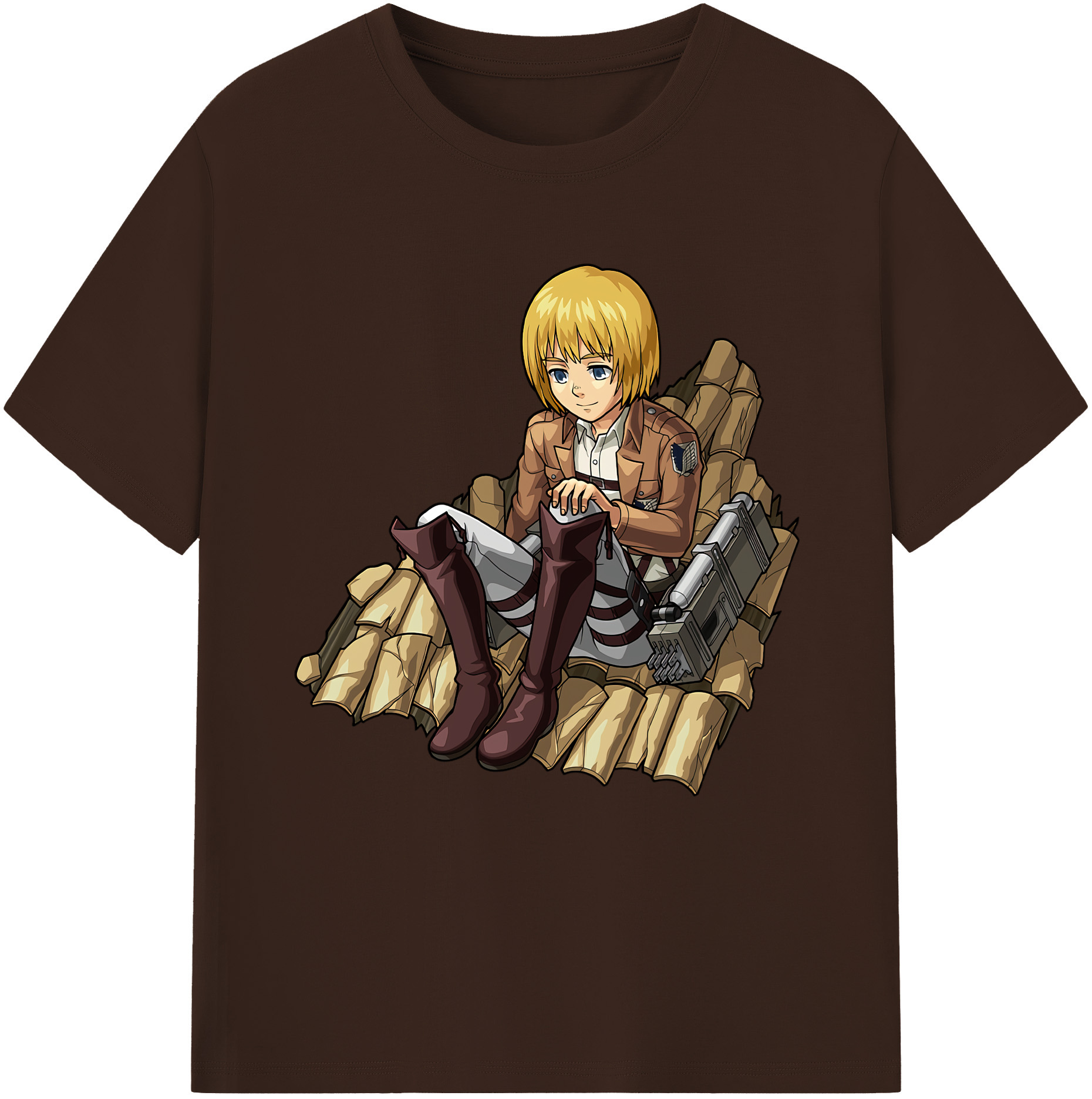 （画像用） 進撃の巨人 アルミン·アルレルト Attack on Titan Armin Arlert 綿100％半袖Tシャツ（フロントプリント）