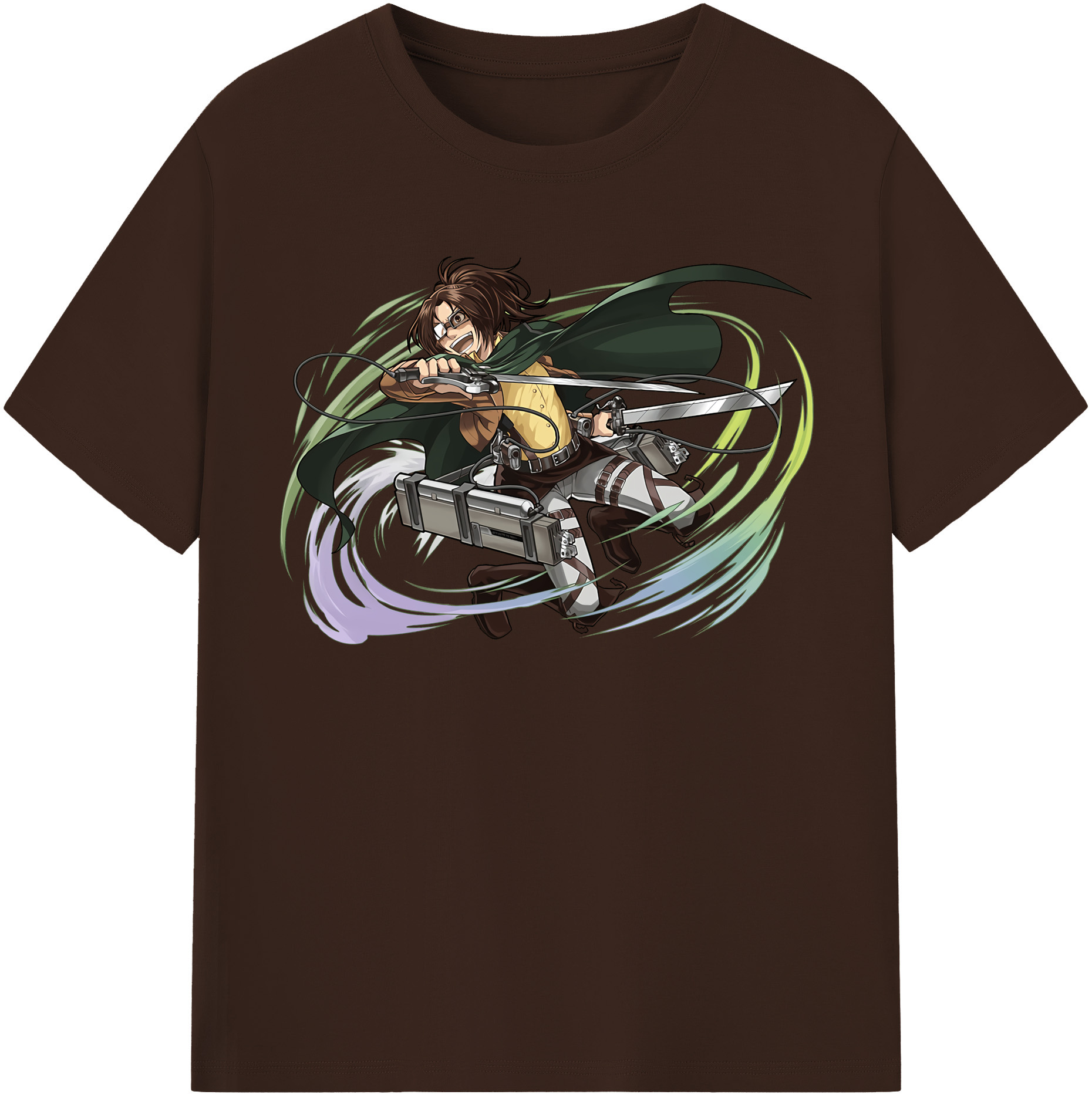 （画像用） 進撃の巨人 ハンジ·ゾエ Attack on Titan Hanji Zoe 綿100％半袖Tシャツ（フロントプリント）