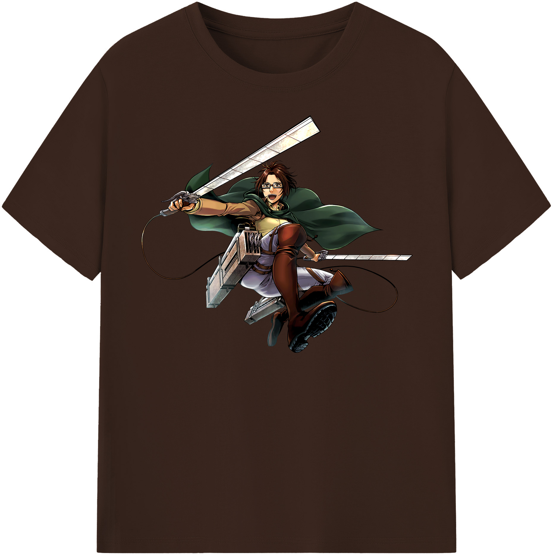 （画像用） 進撃の巨人 ハンジ·ゾエ Attack on Titan Hanji Zoe 綿100％半袖Tシャツ（フロントプリント）