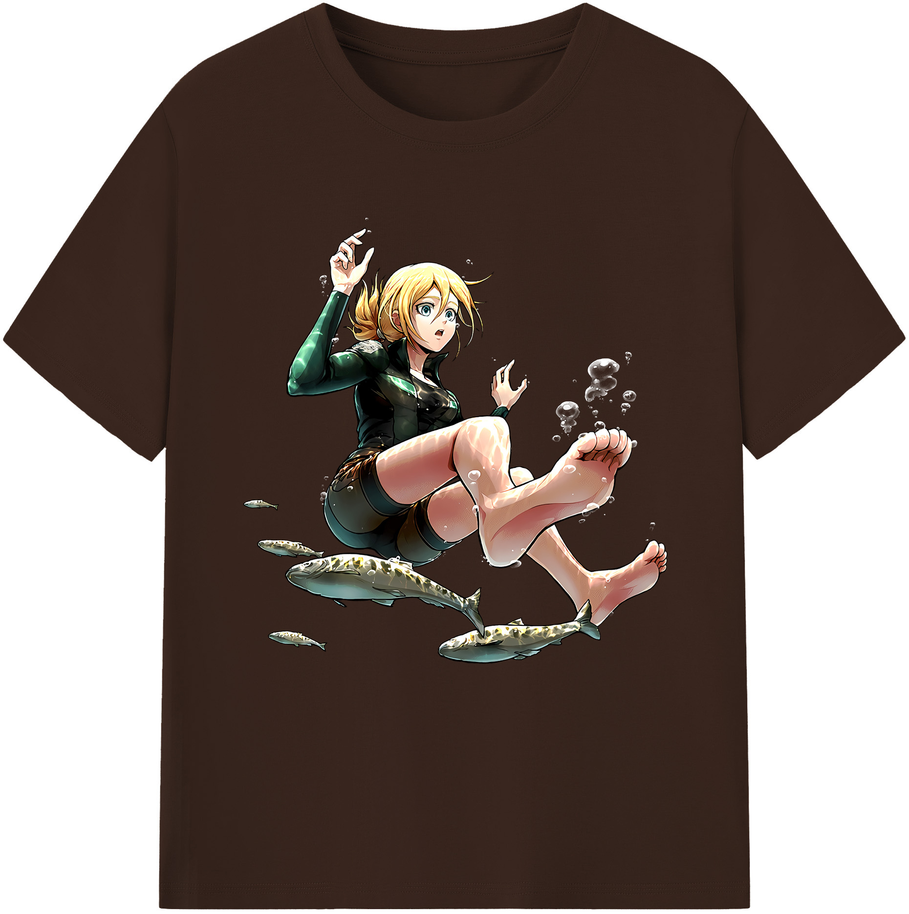 （画像用） 進撃の巨人 クリスタ·レンズ Attack on Titan Christa Lenz 綿100％半袖Tシャツ（フロントプリント）