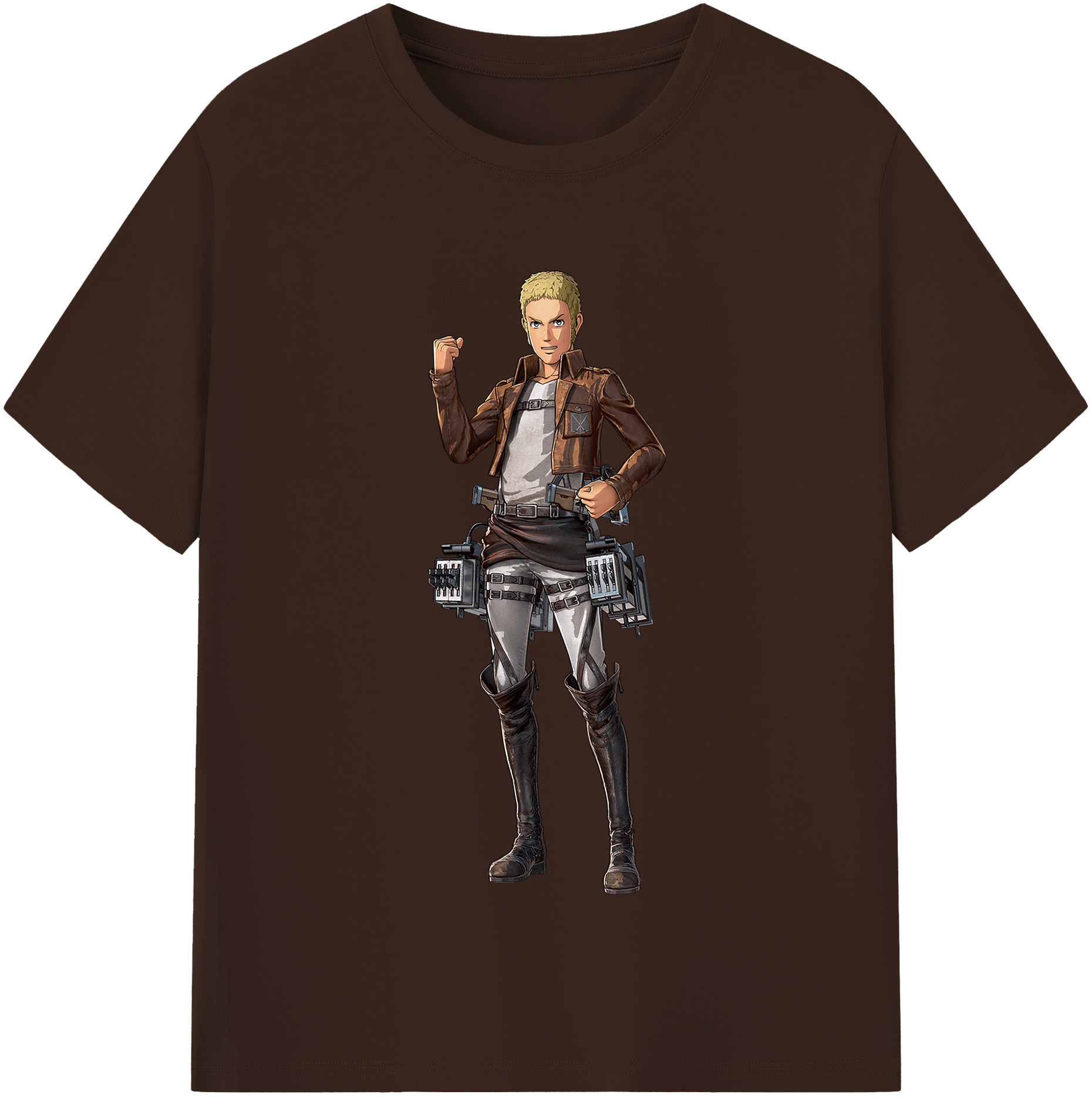 （画像用） 進撃の巨人 ライナー・ブラウン Attack on Titan Reiner Braun 綿100％半袖Tシャツ（フロントプリント）