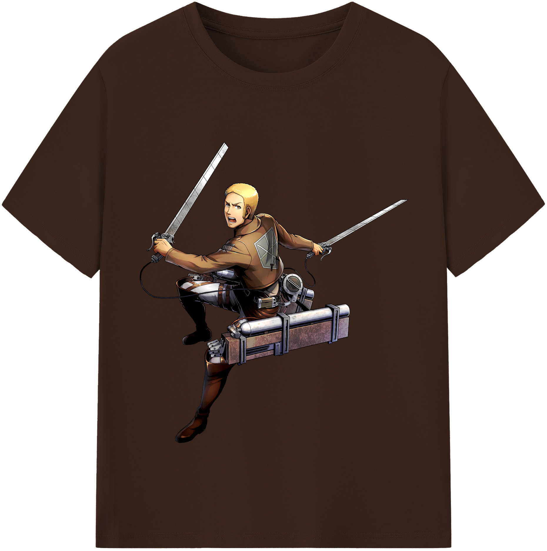 （画像用） 進撃の巨人 ライナー・ブラウン Attack on Titan Reiner Braun 綿100％半袖Tシャツ（フロントプリント）