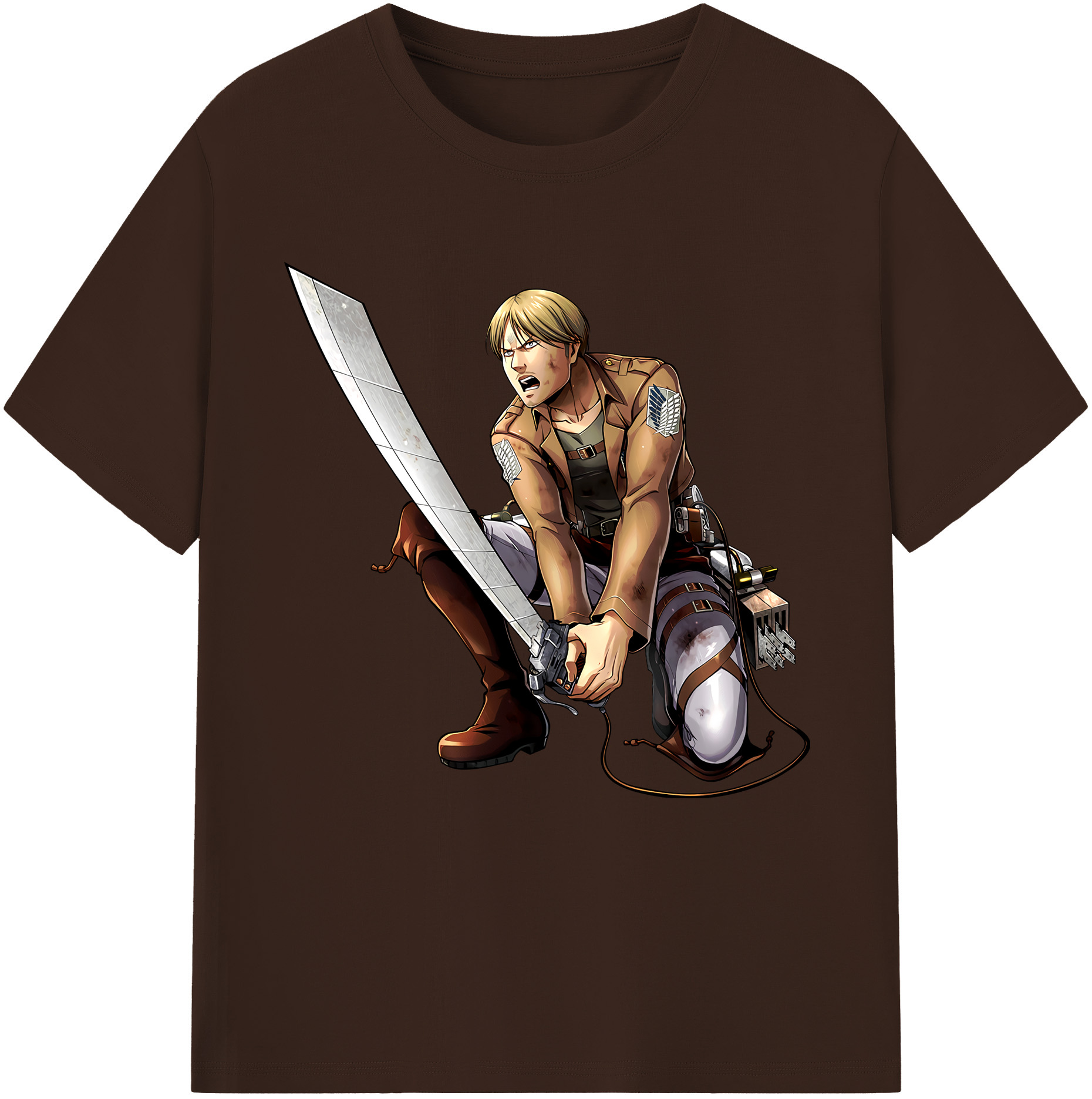 （画像用） 進撃の巨人 ミケ·ザカリアス Attack on Titan Mike Zakarius 綿100％半袖Tシャツ（フロントプリント）