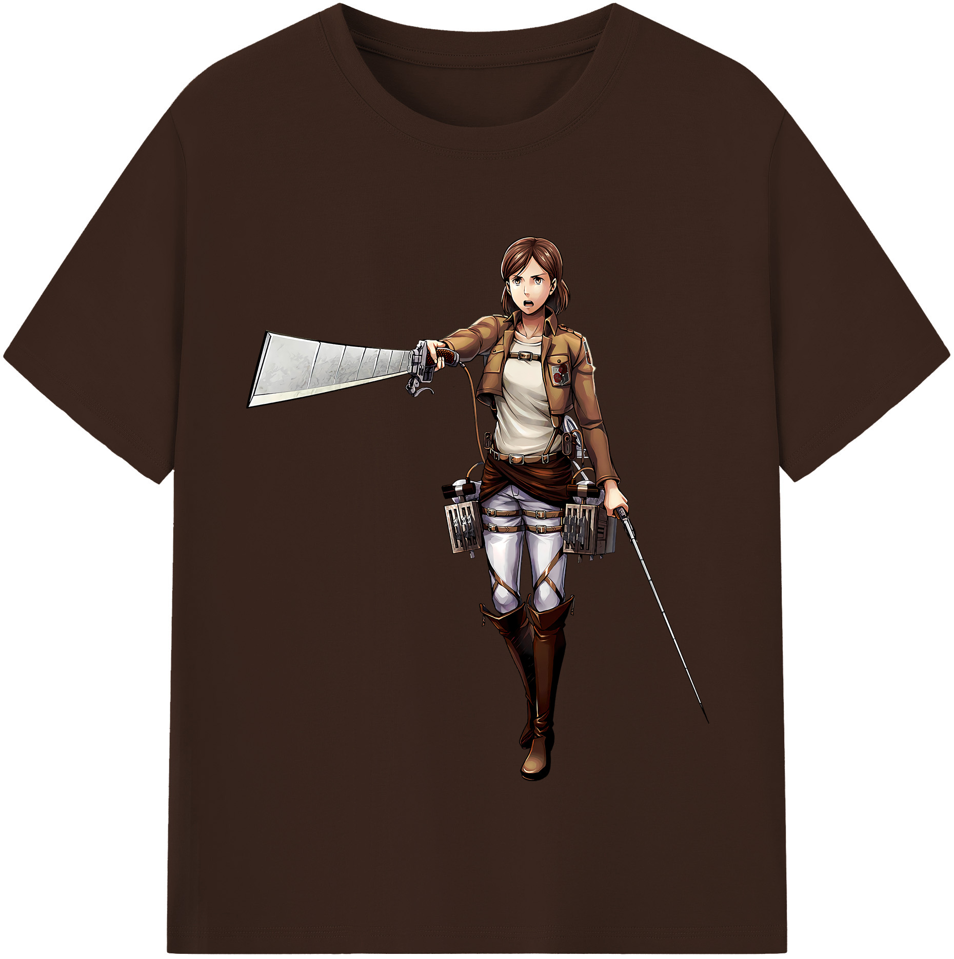 （画像用） 進撃の巨人 Attack on Titan 綿100％半袖Tシャツ（フロントプリント）