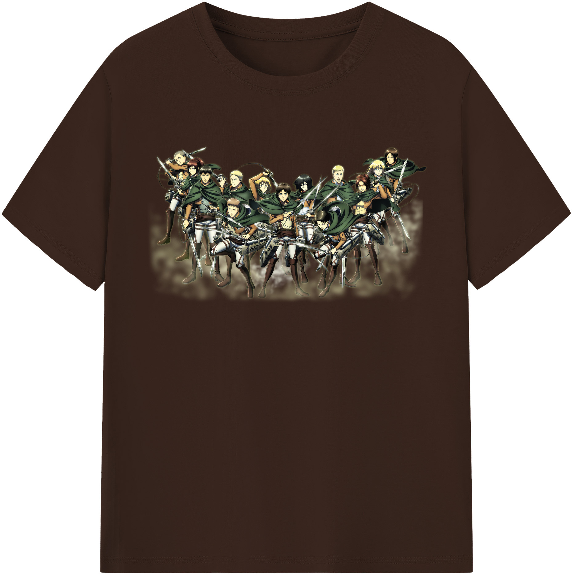 （画像用） 進撃の巨人 Attack on Titan 綿100％半袖Tシャツ（フロントプリント）