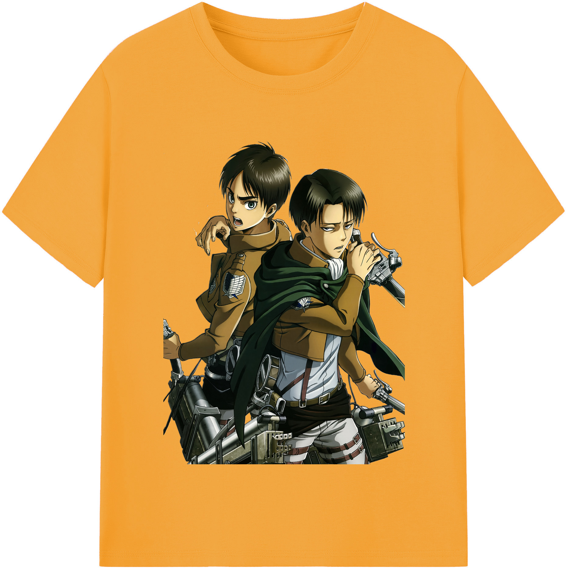（画像用） 進撃の巨人 リヴァイ·アッカーマン Attack on Titan Levi Ackerman 綿100％半袖Tシャツ（フロントプリント）