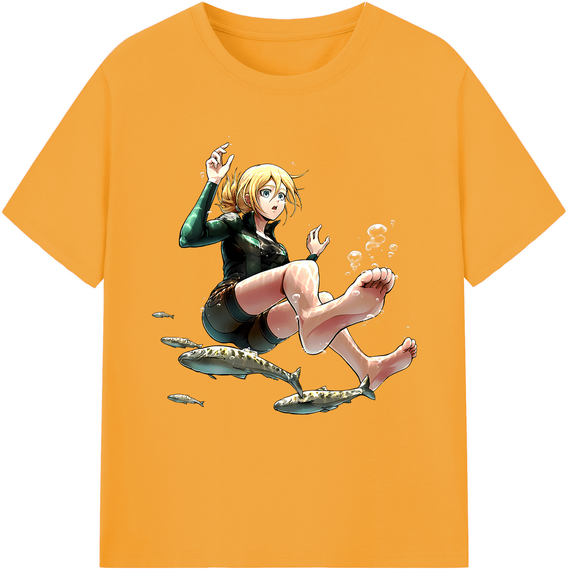 （画像用） 進撃の巨人 クリスタ·レンズ Attack on Titan Christa Lenz 綿100％半袖Tシャツ（フロントプリント）