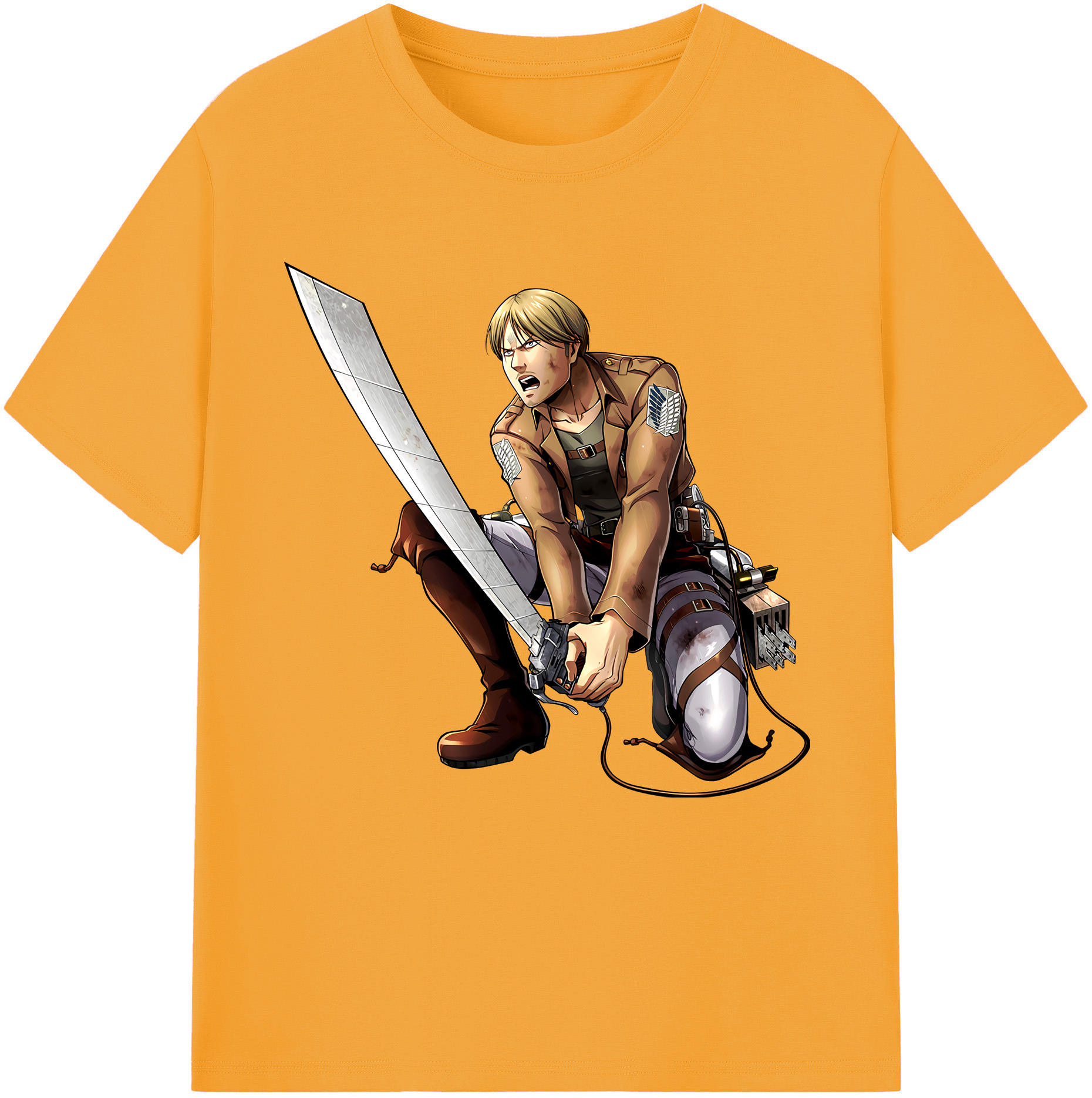 （画像用） 進撃の巨人 ミケ·ザカリアス Attack on Titan Mike Zakarius 綿100％半袖Tシャツ（フロントプリント）