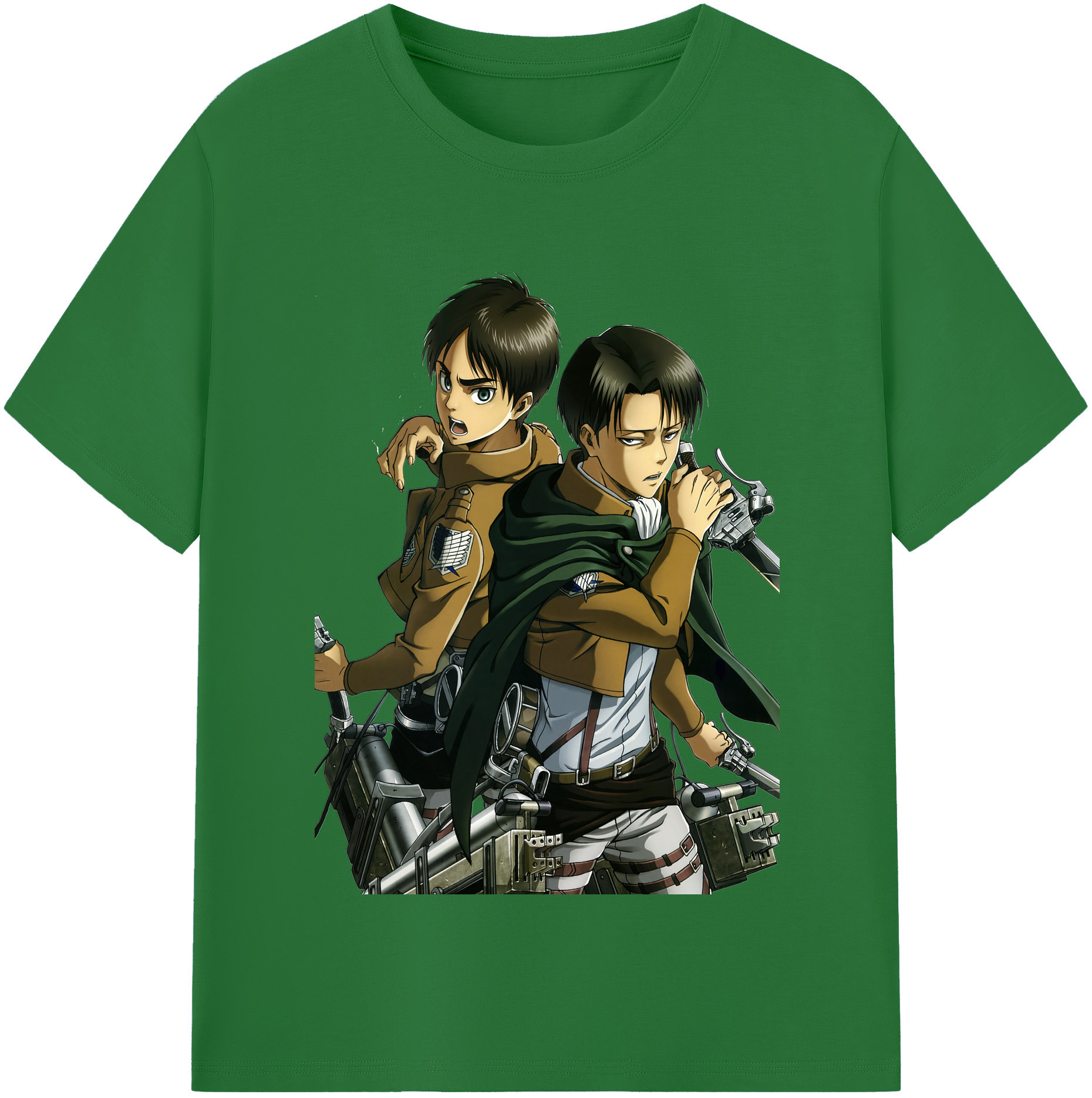 （画像用） 進撃の巨人 リヴァイ·アッカーマン Attack on Titan Levi Ackerman 綿100％半袖Tシャツ（フロントプリント）