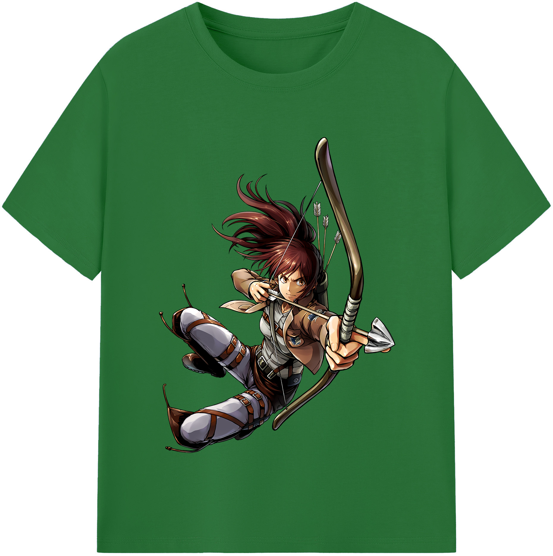 （画像用） 進撃の巨人 サシャ·ブラウス Attack on Titan Sasha Blaus 綿100％半袖Tシャツ（フロントプリント）