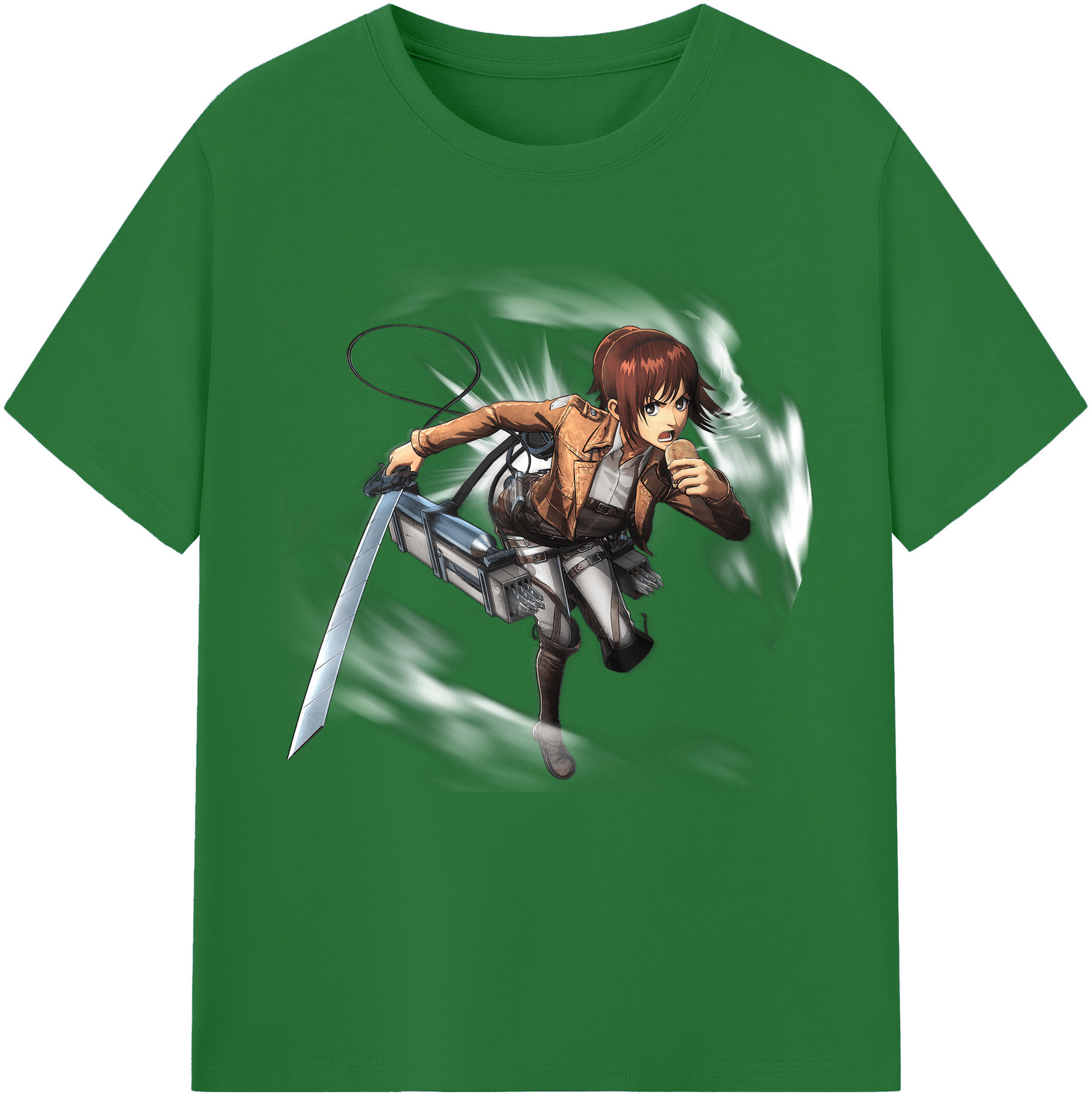 （画像用） 進撃の巨人 サシャ·ブラウス Attack on Titan Sasha Blaus 綿100％半袖Tシャツ（フロントプリント）