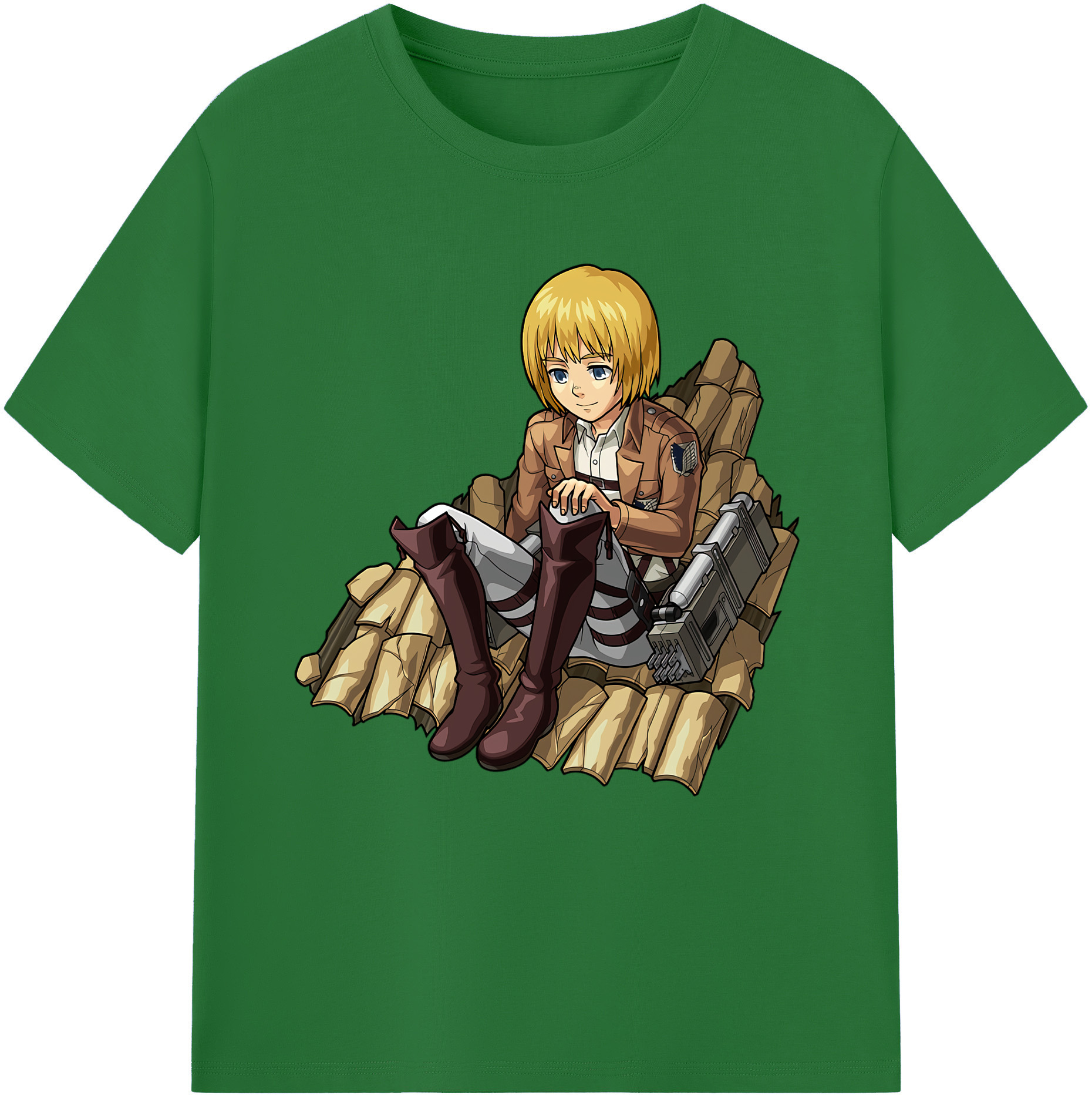 （画像用） 進撃の巨人 アルミン·アルレルト Attack on Titan Armin Arlert 綿100％半袖Tシャツ（フロントプリント）