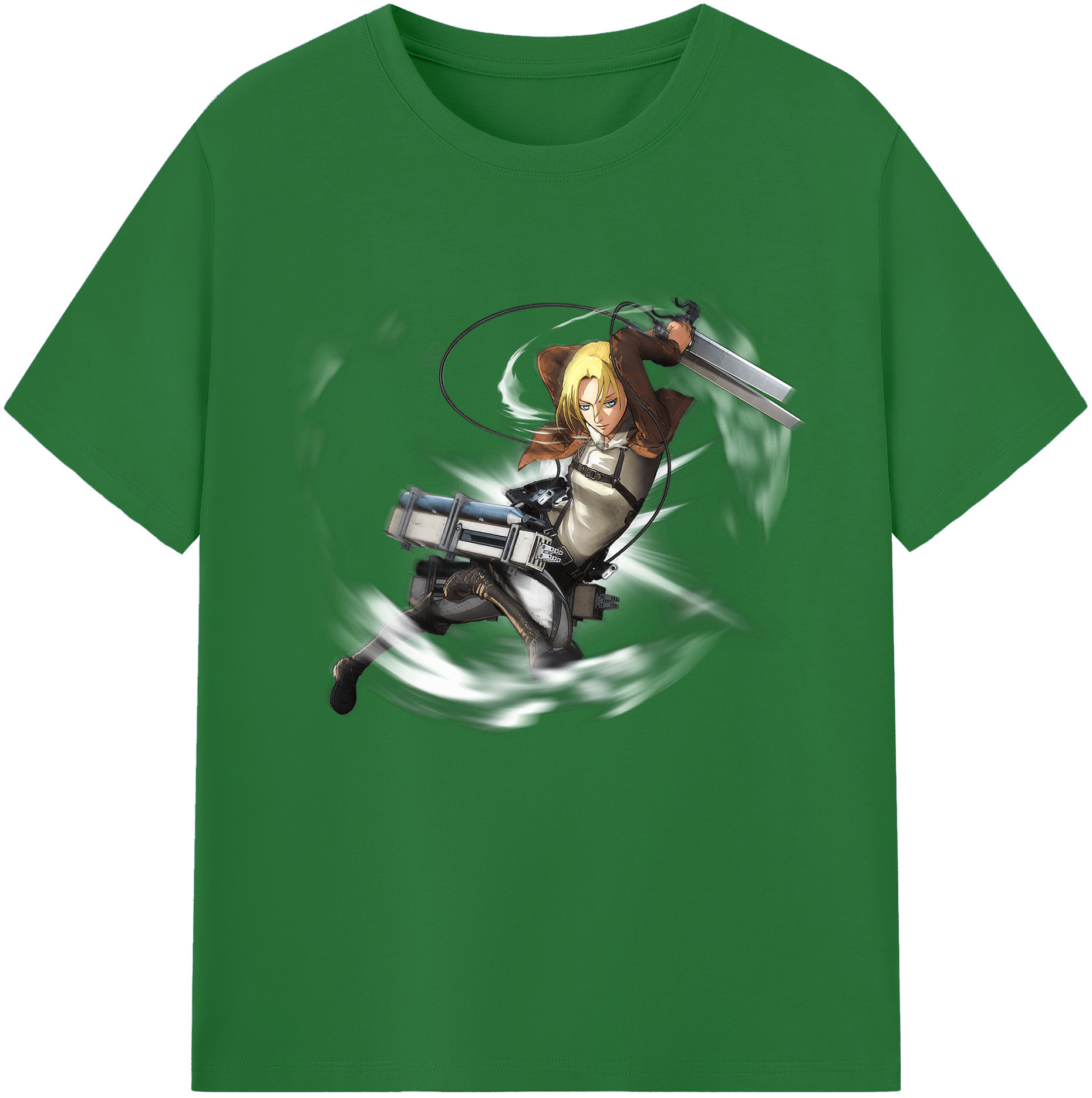 （画像用） 進撃の巨人 アニ・レオンハート Attack on Titan Annie Leonhart 綿100％半袖Tシャツ（フロントプリント）