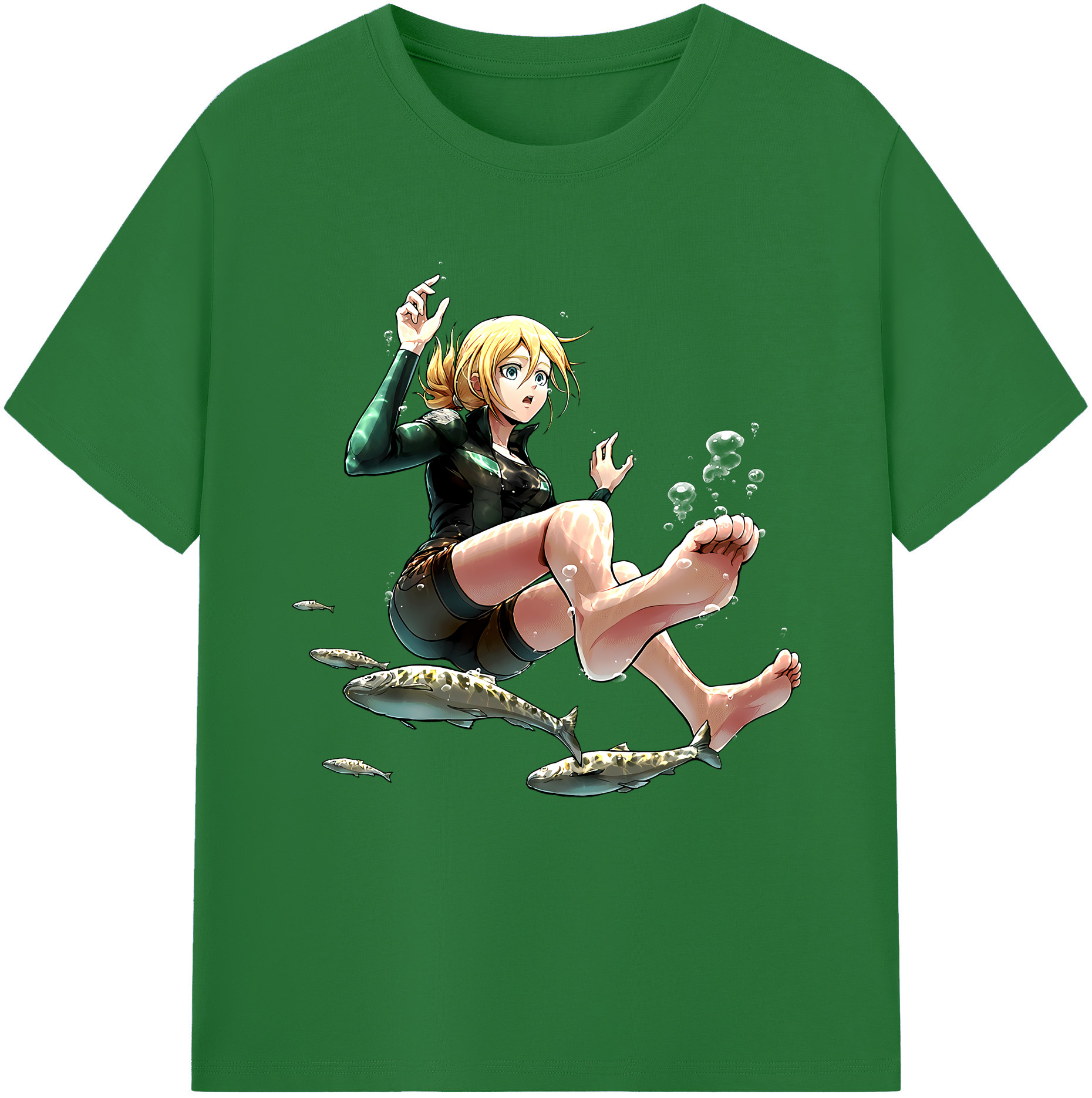 （画像用） 進撃の巨人 クリスタ·レンズ Attack on Titan Christa Lenz 綿100％半袖Tシャツ（フロントプリント）