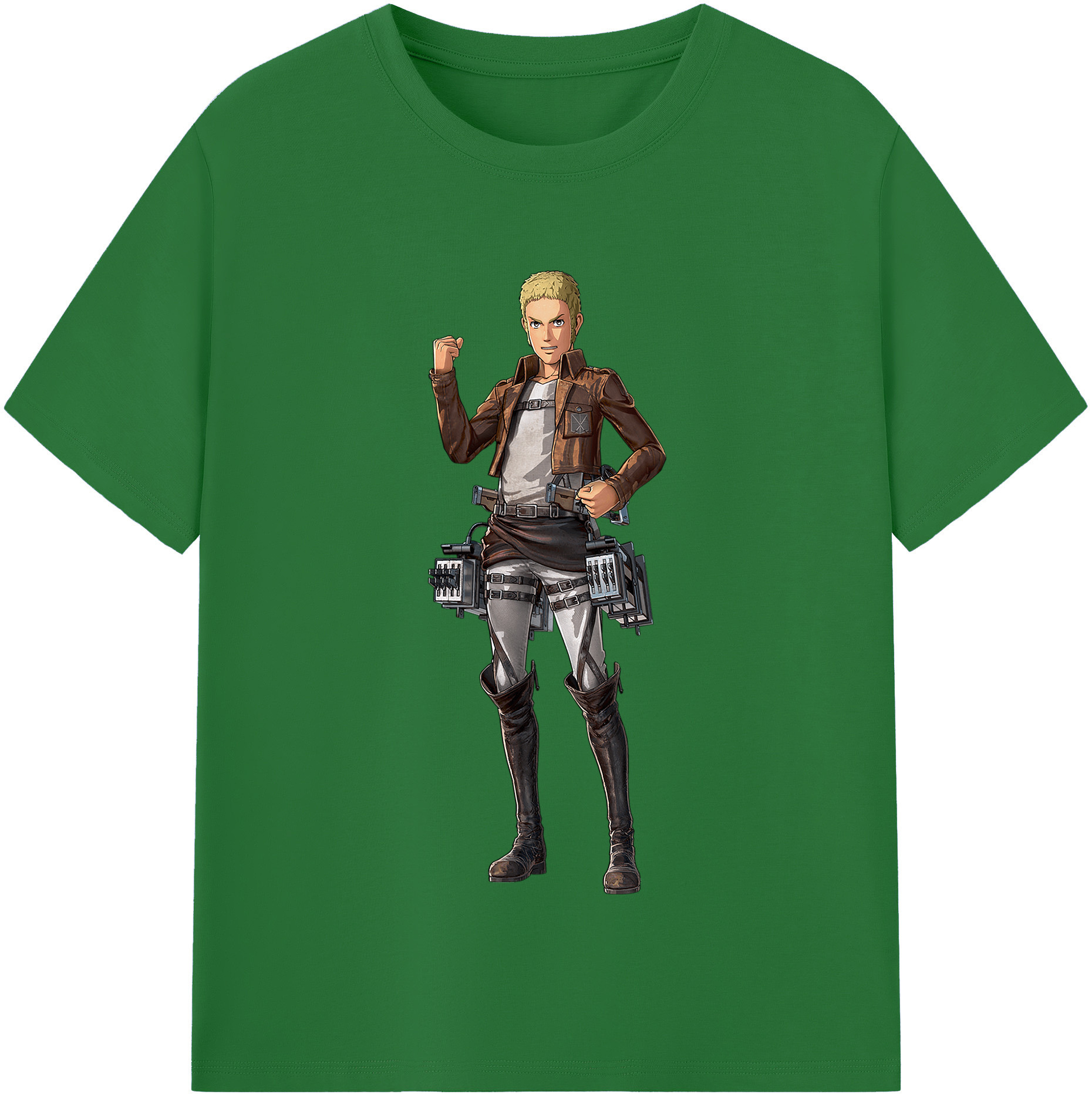 （画像用） 進撃の巨人 ライナー・ブラウン Attack on Titan Reiner Braun 綿100％半袖Tシャツ（フロントプリント）