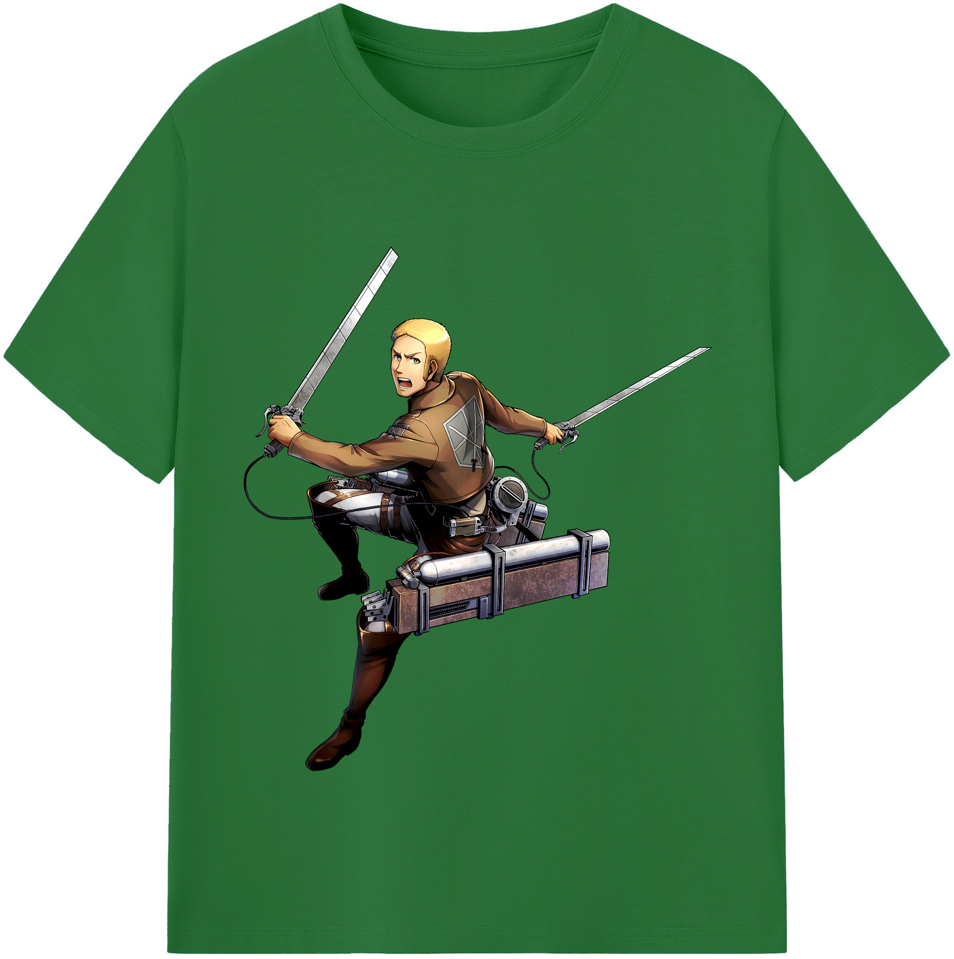 （画像用） 進撃の巨人 ライナー・ブラウン Attack on Titan Reiner Braun 綿100％半袖Tシャツ（フロントプリント）
