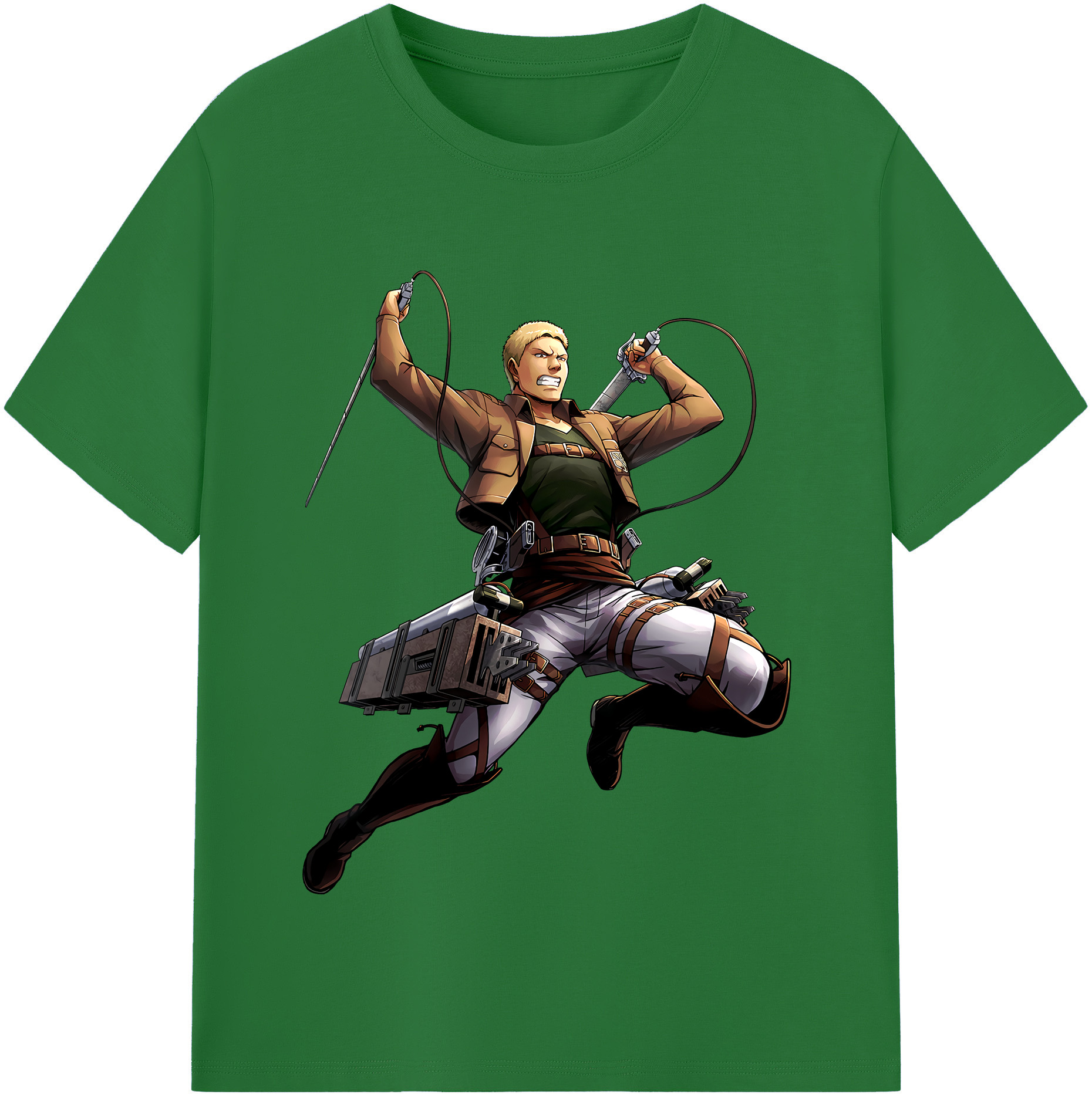 （画像用） 進撃の巨人 ライナー・ブラウン Attack on Titan Reiner Braun 綿100％半袖Tシャツ（フロントプリント）