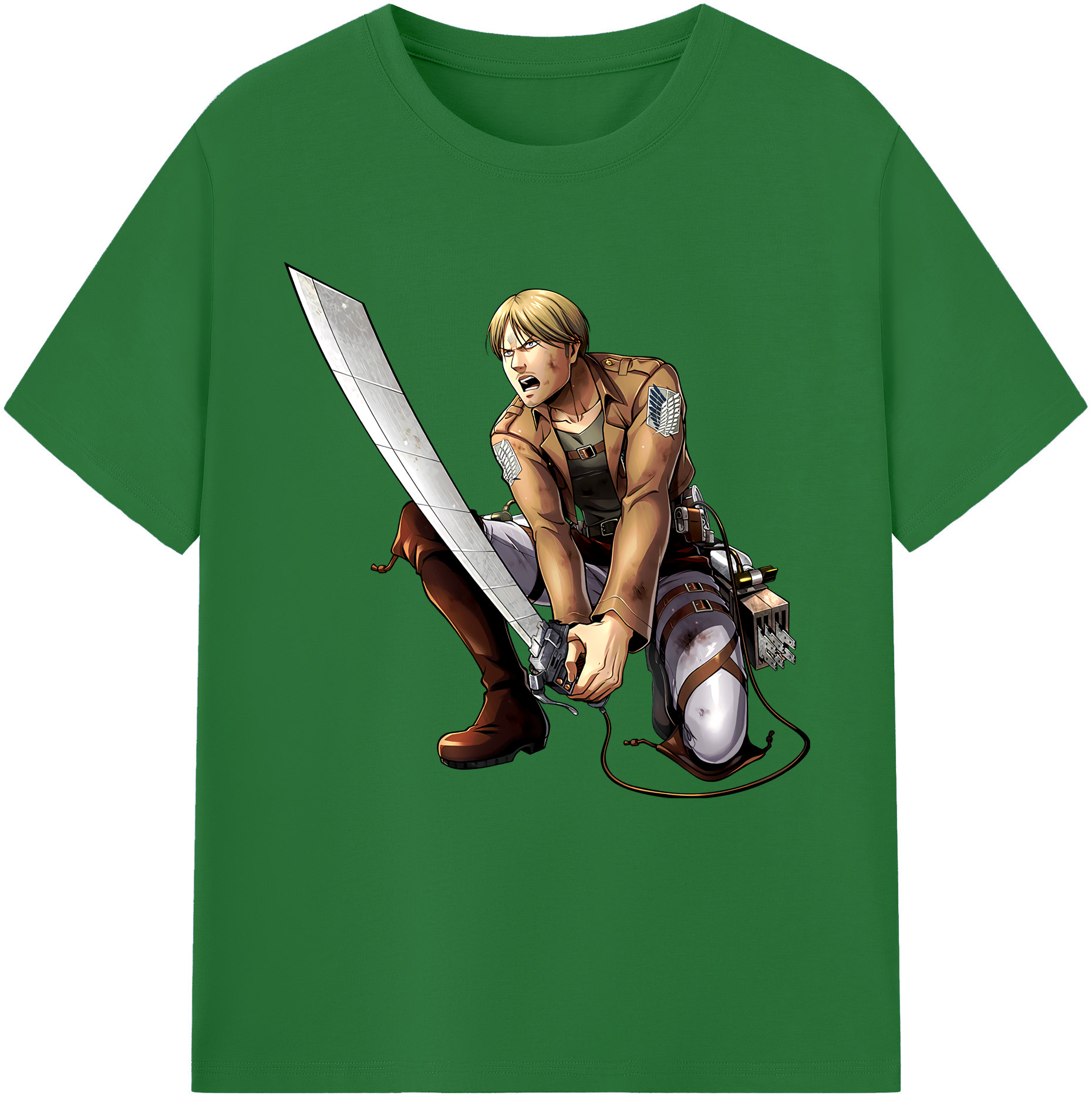 （画像用） 進撃の巨人 ミケ·ザカリアス Attack on Titan Mike Zakarius 綿100％半袖Tシャツ（フロントプリント）