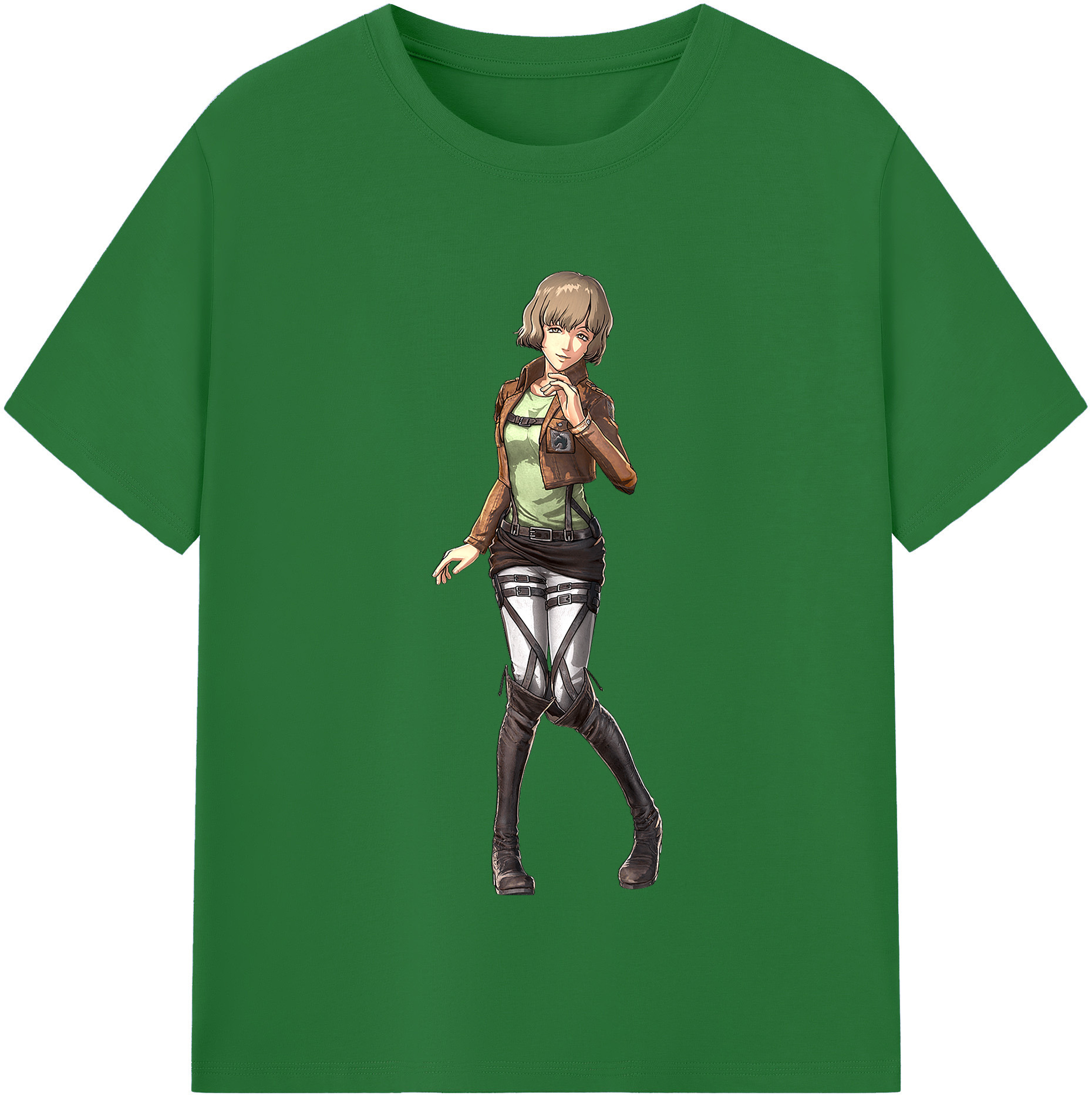 （画像用） 進撃の巨人 ヒツチ Attack on Titan Hitch 綿100％半袖Tシャツ（フロントプリント）