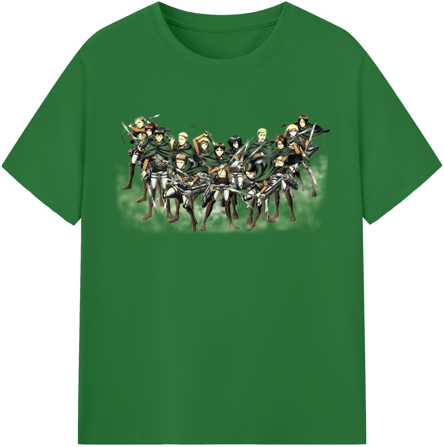 （画像用） 進撃の巨人 Attack on Titan 綿100％半袖Tシャツ（フロントプリント）