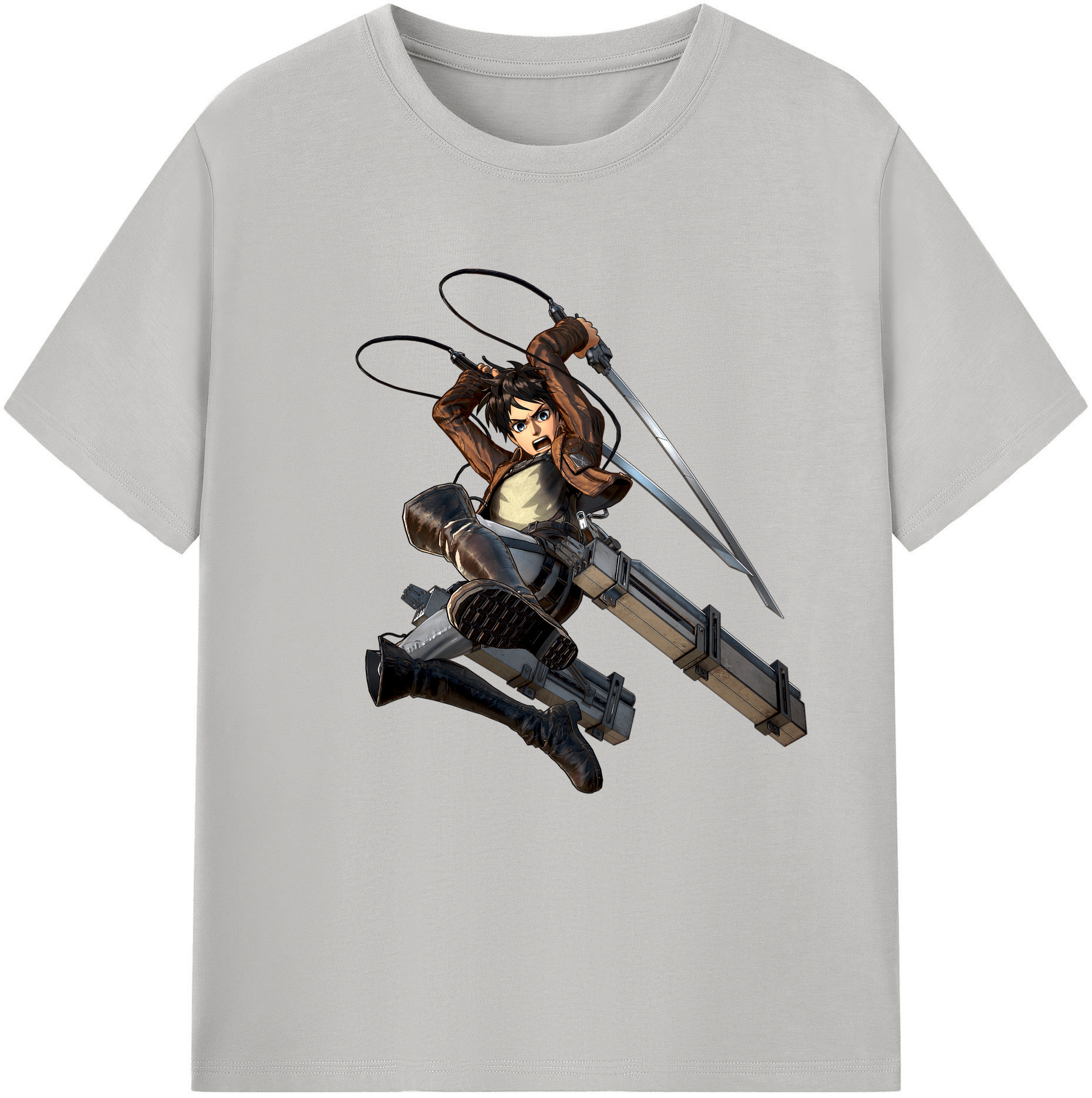 （画像用） 進撃の巨人 エレン･イェーガー Attack on Titan Eren Jäger 綿100％半袖Tシャツ（フロントプリント）