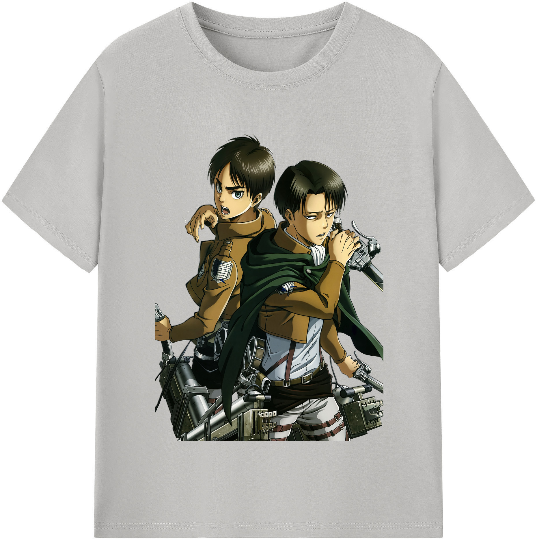 （画像用） 進撃の巨人 リヴァイ·アッカーマン Attack on Titan Levi Ackerman 綿100％半袖Tシャツ（フロントプリント）