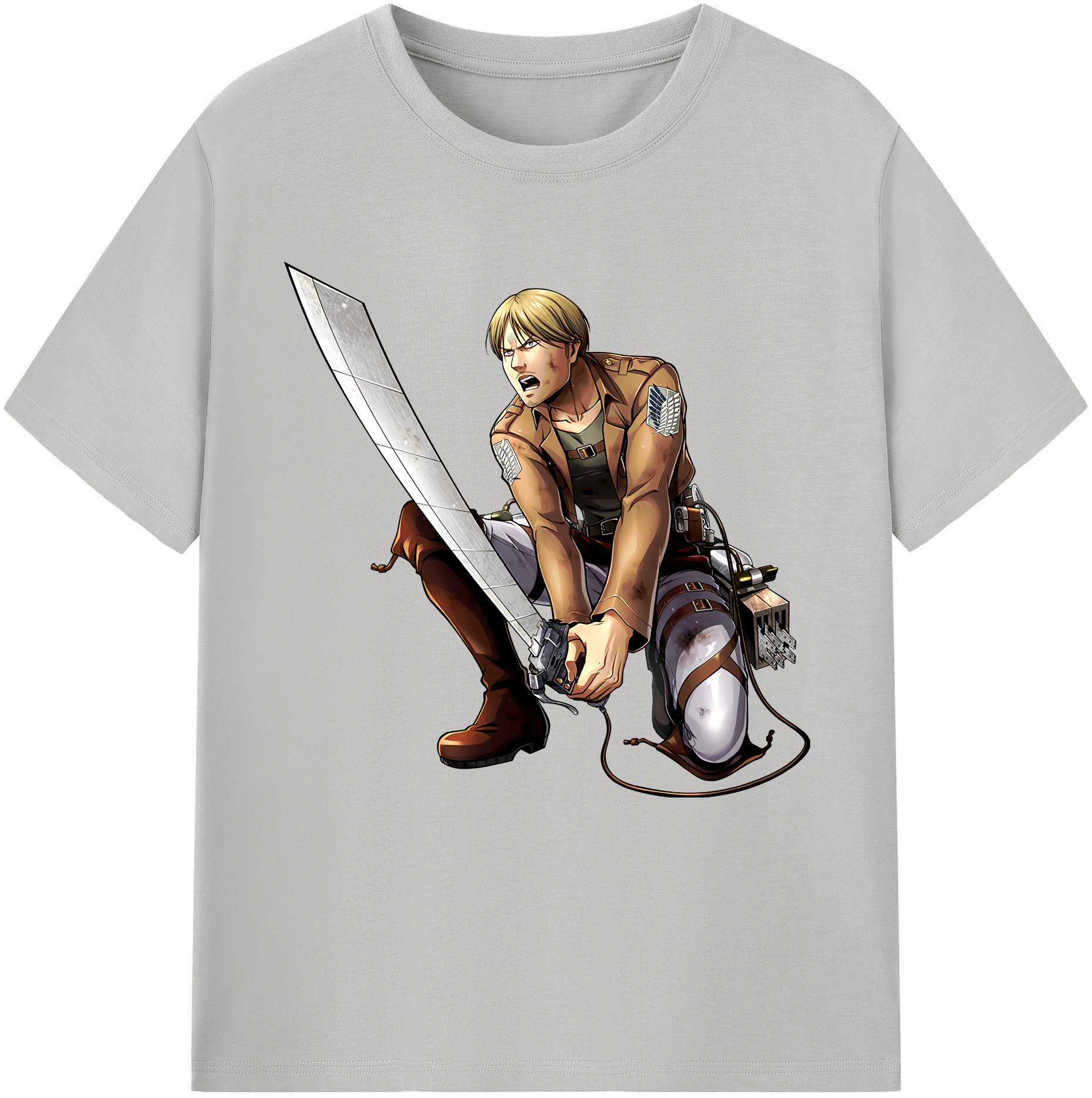 （画像用） 進撃の巨人 ミケ·ザカリアス Attack on Titan Mike Zakarius 綿100％半袖Tシャツ（フロントプリント）