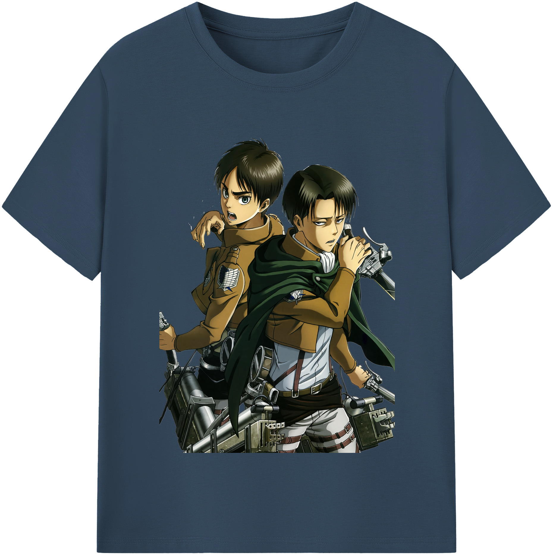 （画像用） 進撃の巨人 リヴァイ·アッカーマン Attack on Titan Levi Ackerman 綿100％半袖Tシャツ（フロントプリント）