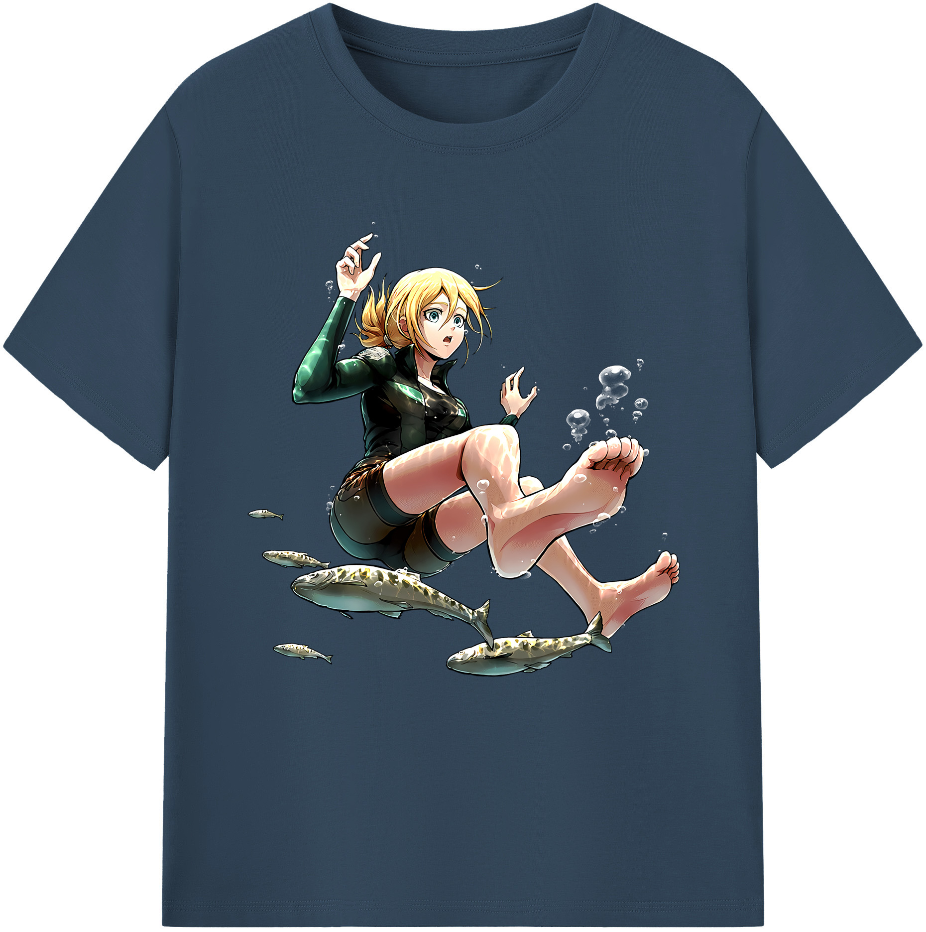 （画像用） 進撃の巨人 クリスタ·レンズ Attack on Titan Christa Lenz 綿100％半袖Tシャツ（フロントプリント）