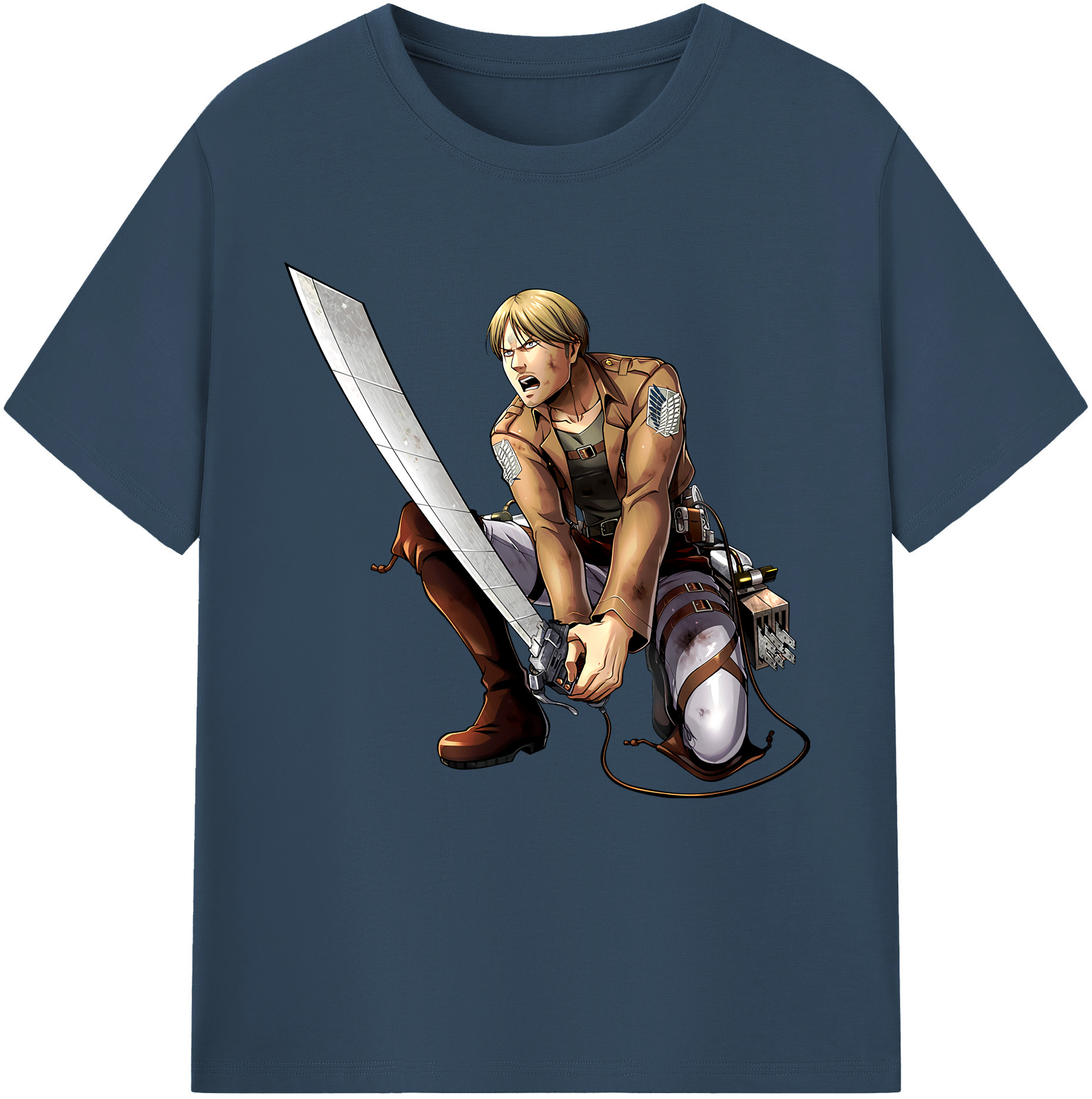 （画像用） 進撃の巨人 ミケ·ザカリアス Attack on Titan Mike Zakarius 綿100％半袖Tシャツ（フロントプリント）