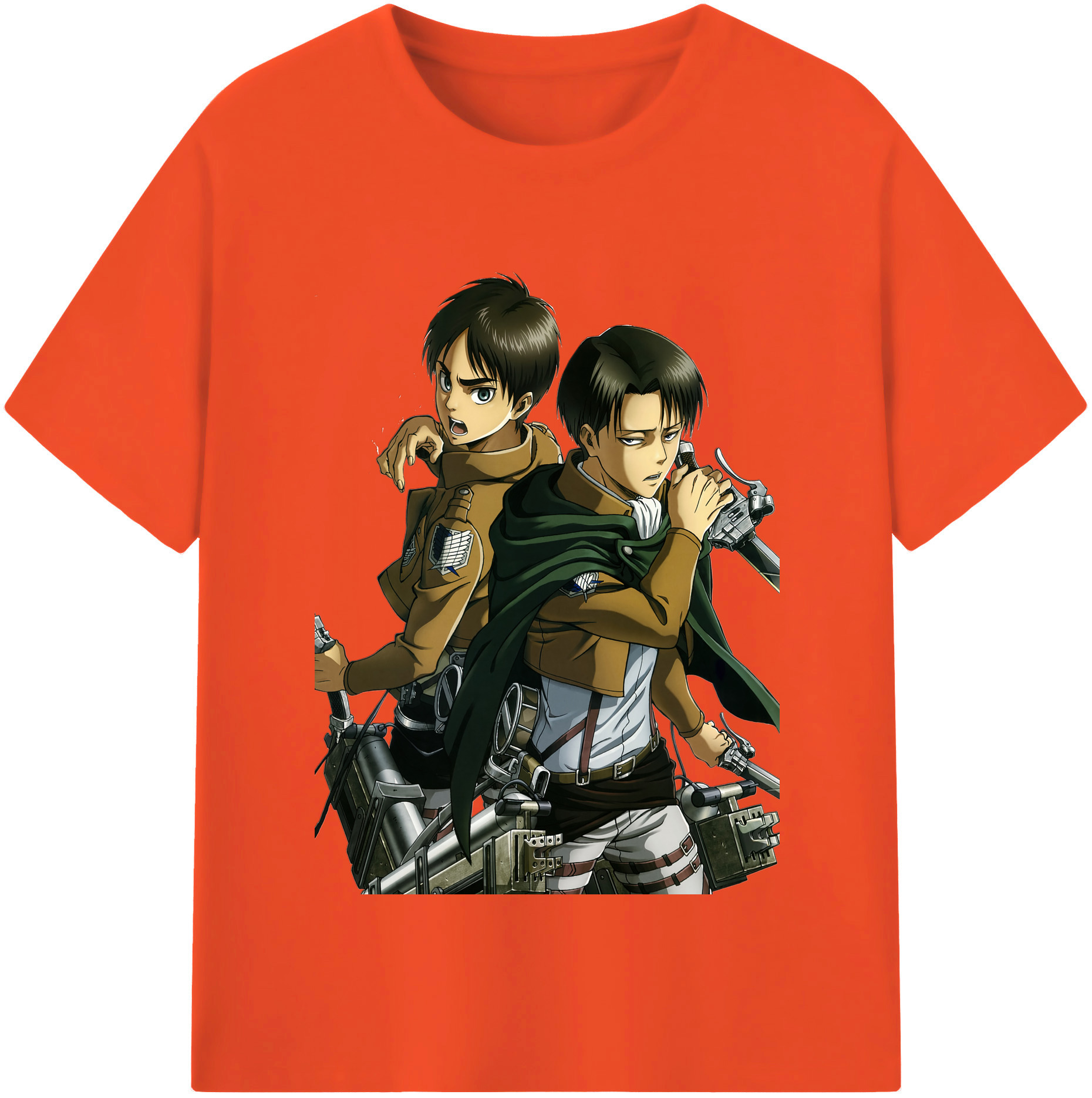 （画像用） 進撃の巨人 リヴァイ·アッカーマン Attack on Titan Levi Ackerman 綿100％半袖Tシャツ（フロントプリント）