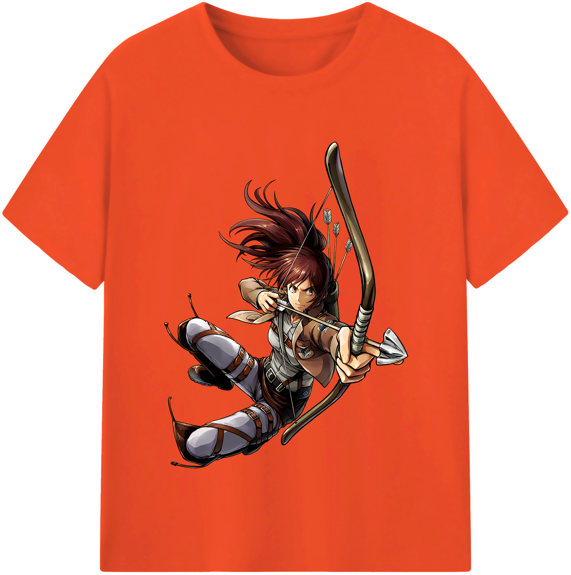 （画像用） 進撃の巨人 サシャ·ブラウス Attack on Titan Sasha Blaus 綿100％半袖Tシャツ（フロントプリント）