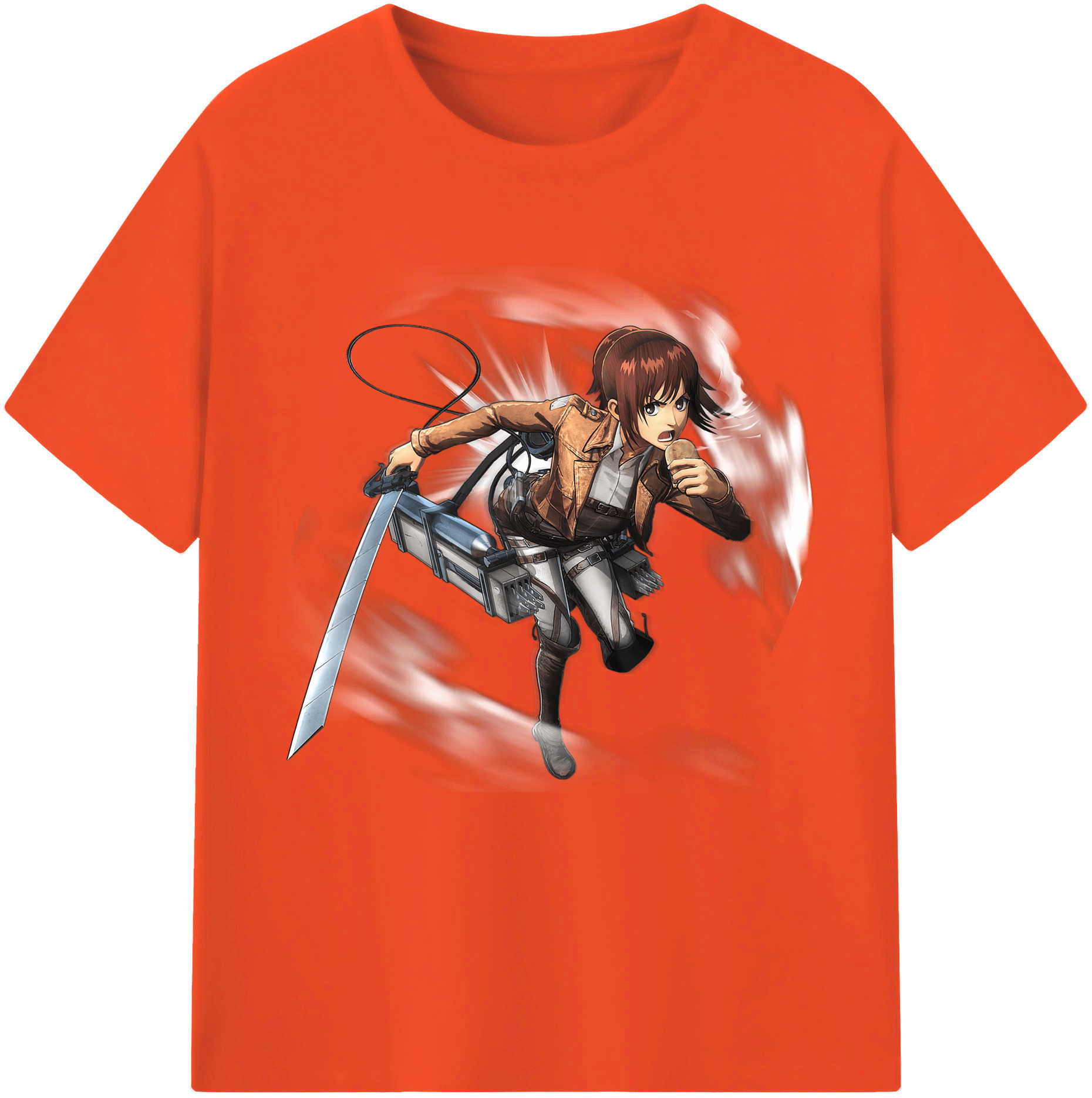 （画像用） 進撃の巨人 サシャ·ブラウス Attack on Titan Sasha Blaus 綿100％半袖Tシャツ（フロントプリント）