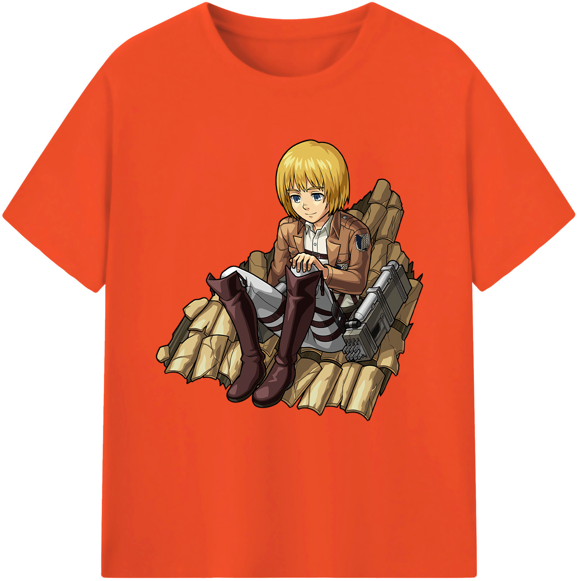 （画像用） 進撃の巨人 アルミン·アルレルト Attack on Titan Armin Arlert 綿100％半袖Tシャツ（フロントプリント）