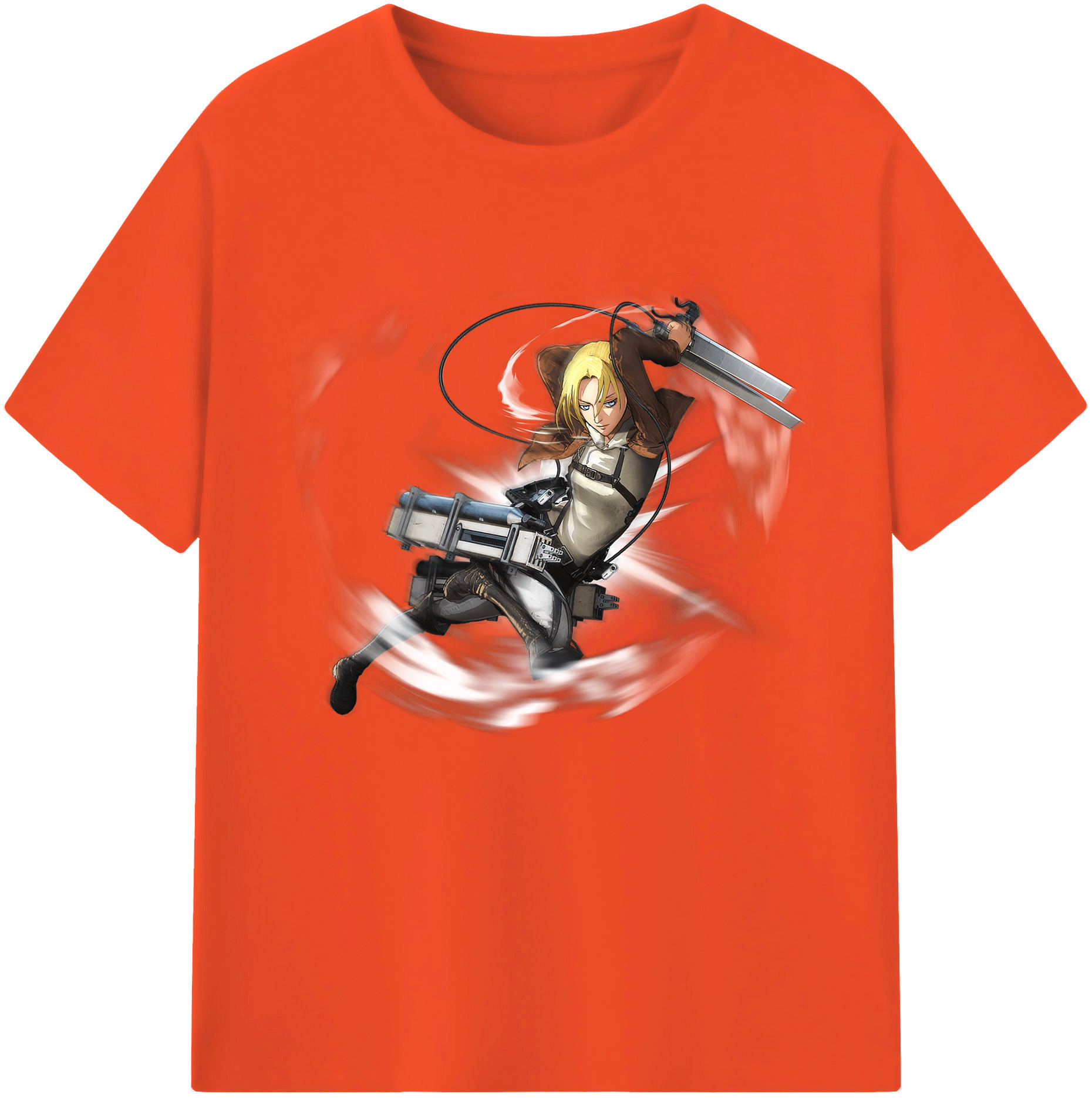 （画像用） 進撃の巨人 アニ・レオンハート Attack on Titan Annie Leonhart 綿100％半袖Tシャツ（フロントプリント）