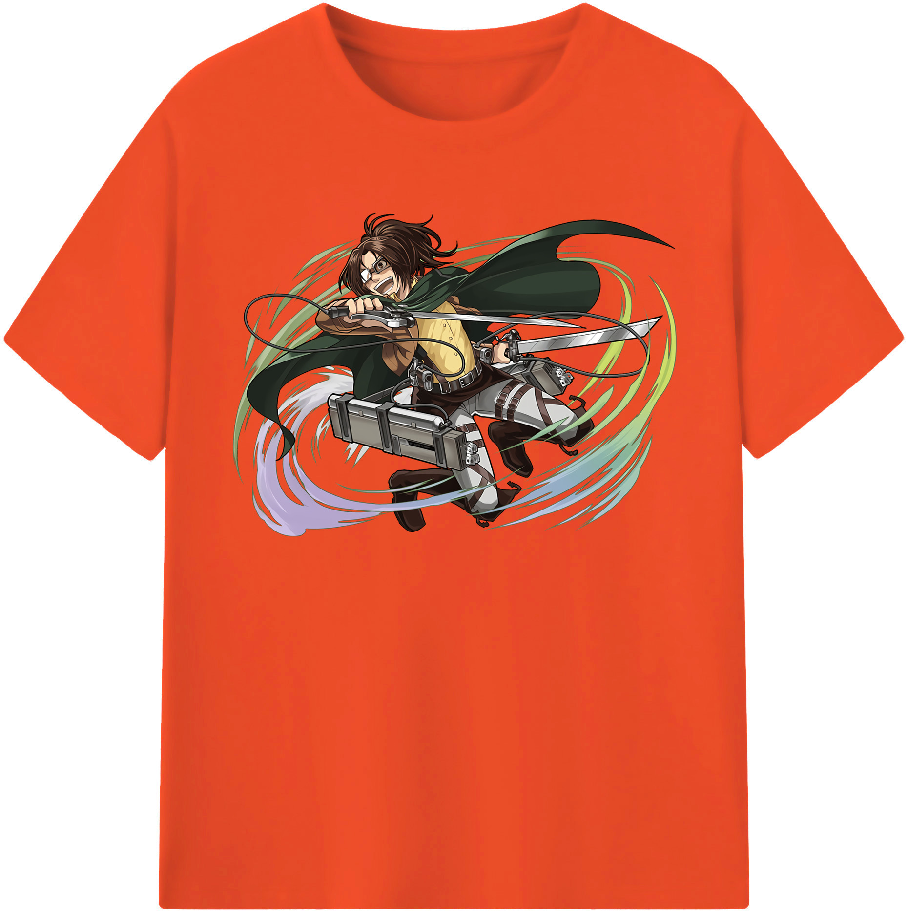 （画像用） 進撃の巨人 ハンジ·ゾエ Attack on Titan Hanji Zoe 綿100％半袖Tシャツ（フロントプリント）