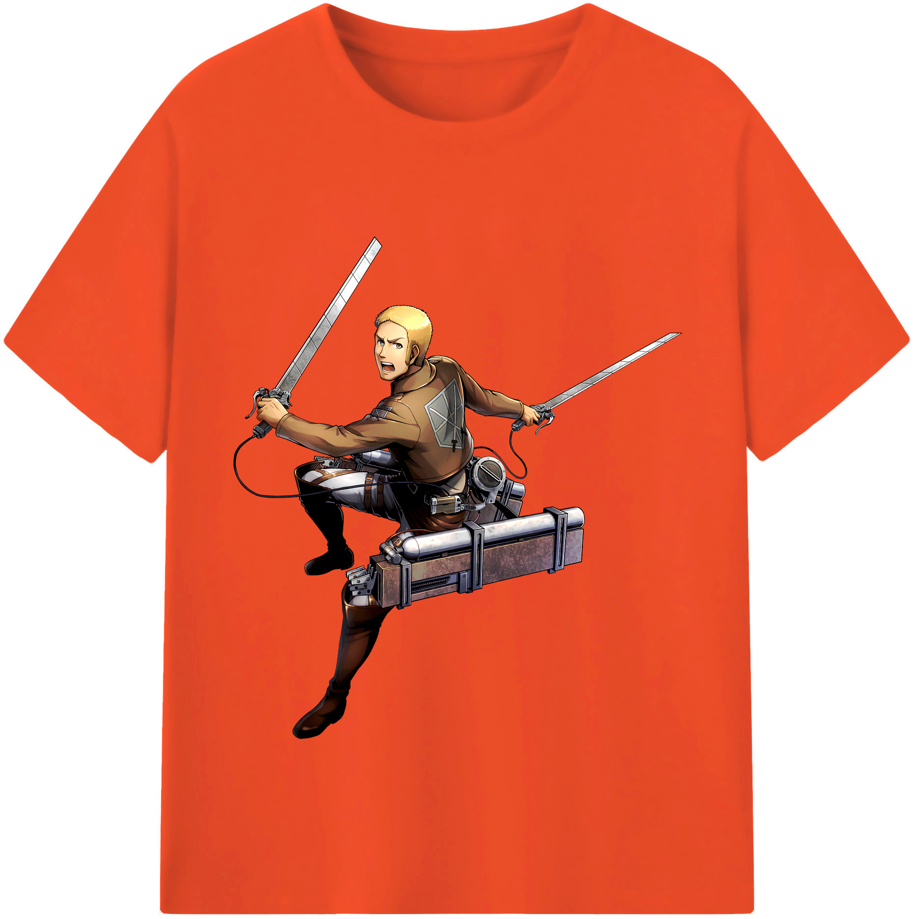 （画像用） 進撃の巨人 ライナー・ブラウン Attack on Titan Reiner Braun 綿100％半袖Tシャツ（フロントプリント）